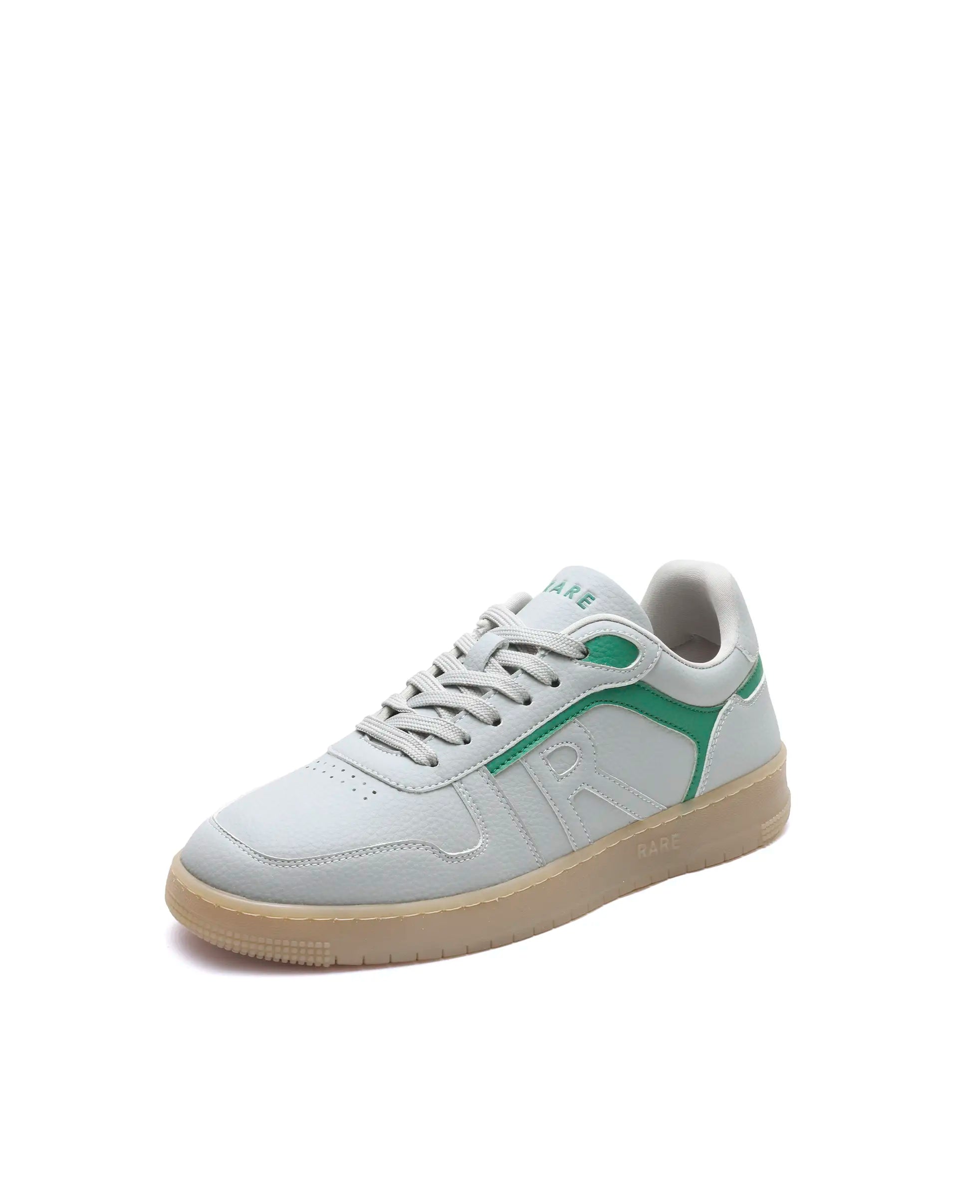 Rare Rabbit Men's Lexis Grey Micro Leather Sneaker