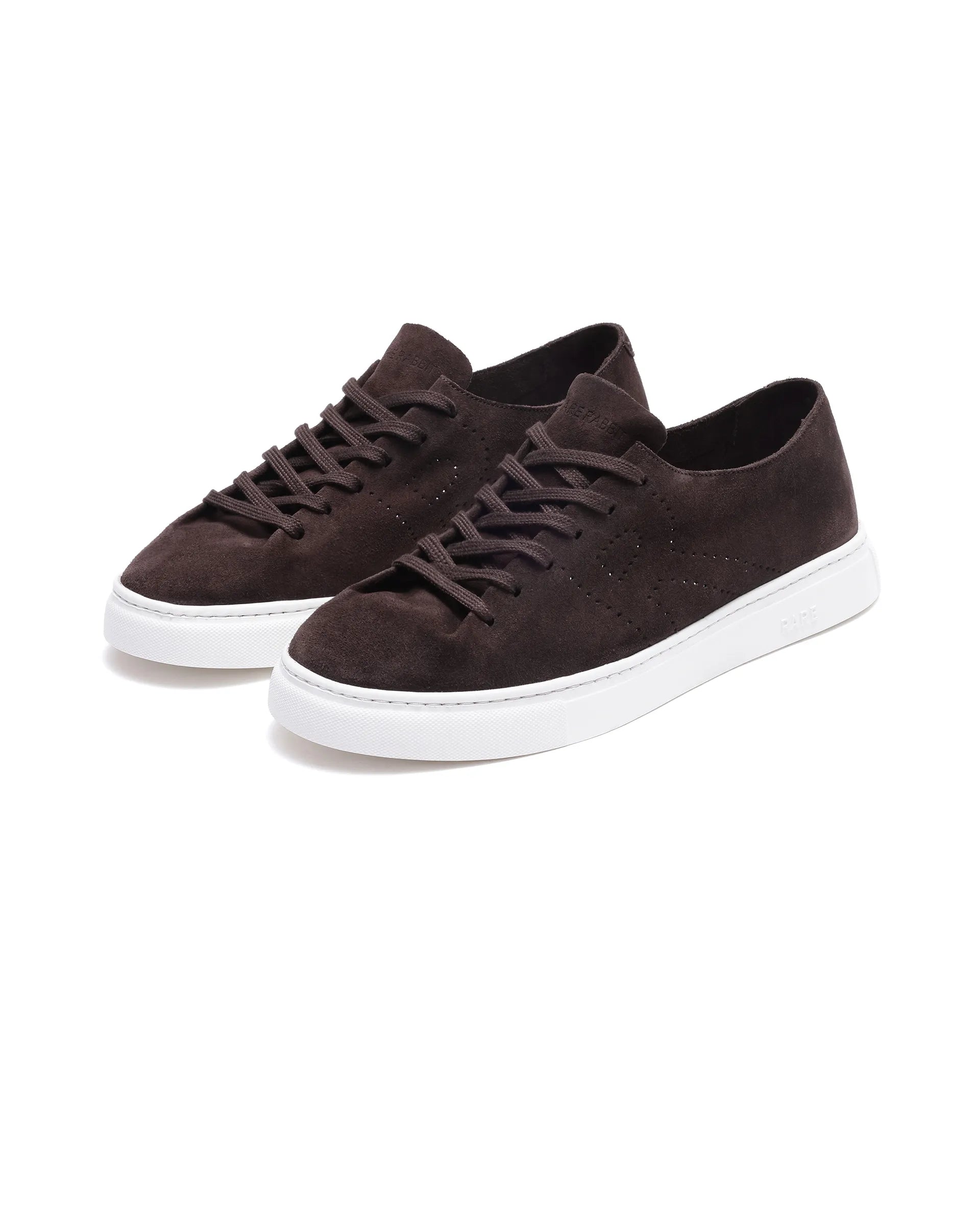 Rare Rabbit Men Skin Brown Genuine Suede Monotone Upper Low-Top Lace-Up Plain Shoes