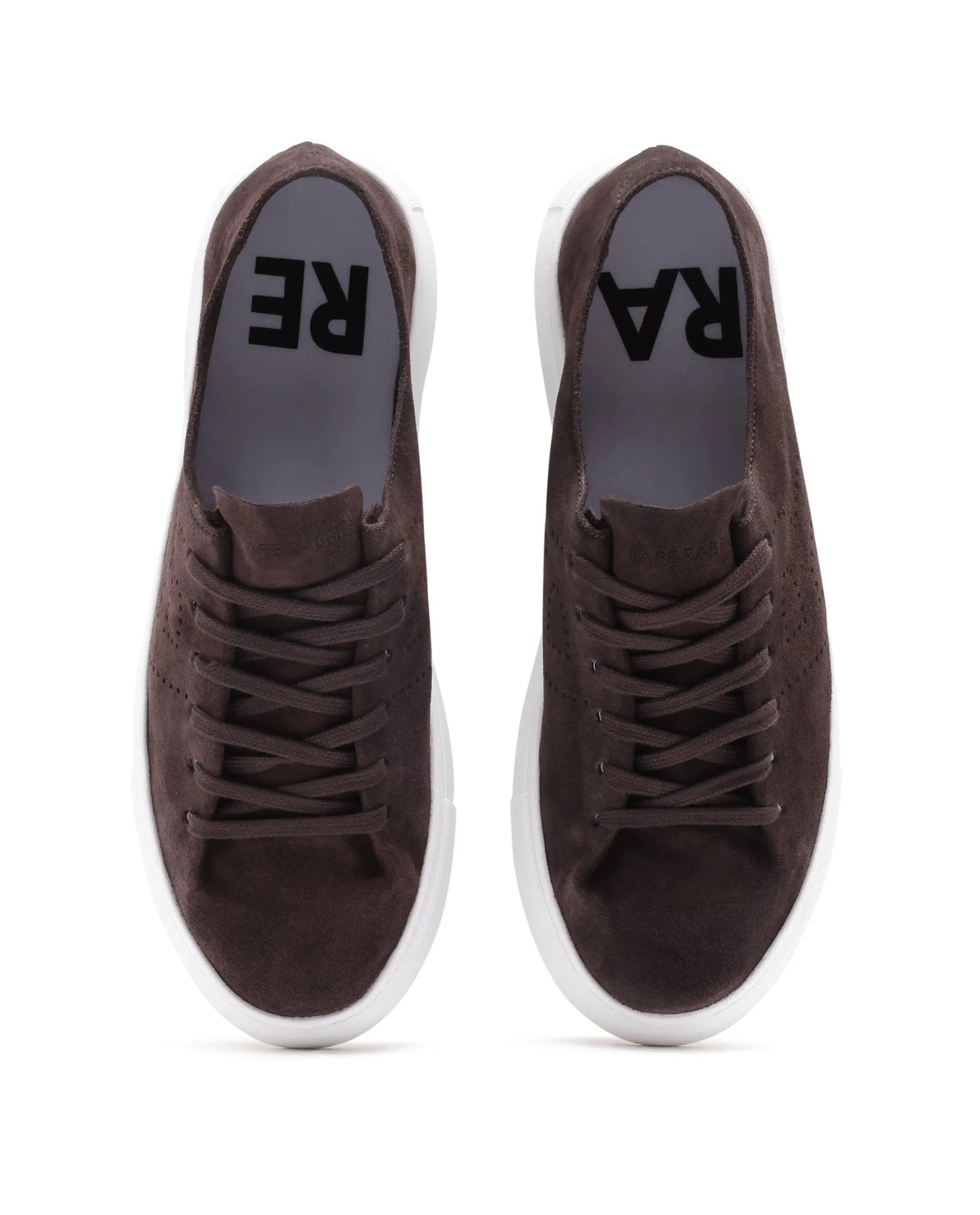 Rare Rabbit Men Skin Brown Genuine Suede Monotone Upper Low-Top Lace-Up Plain Shoes