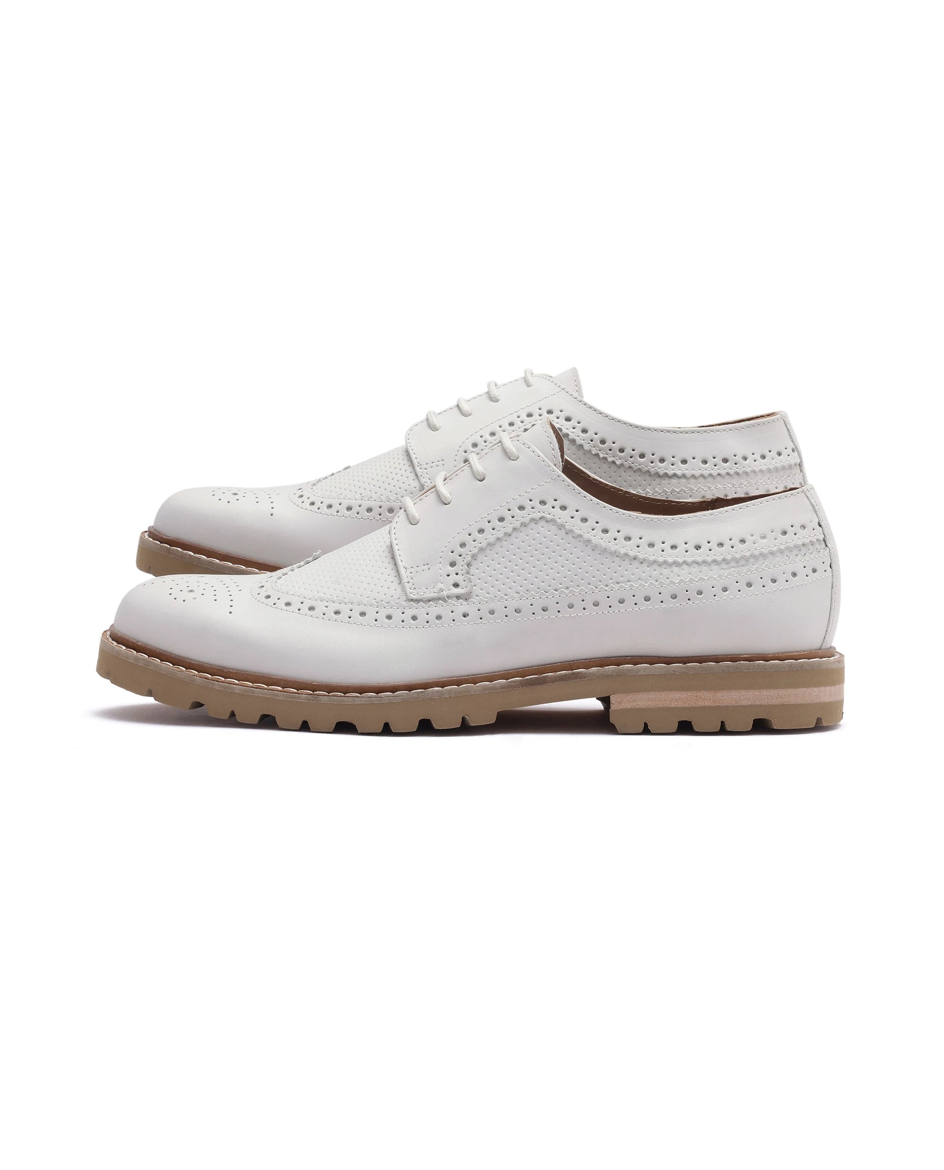 Rare Rabbit Men Brox Ivory Lace-Up Shoes