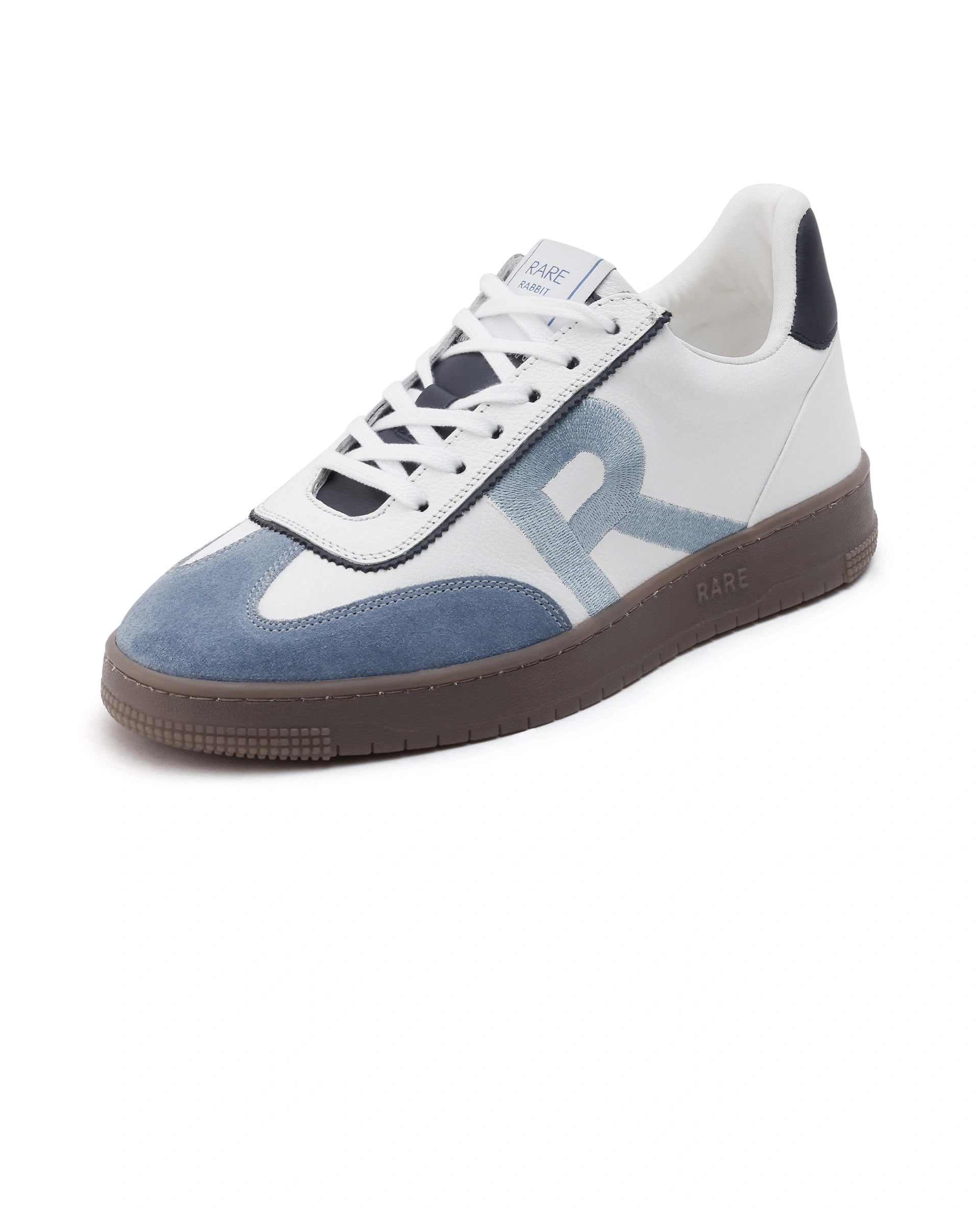 Rare Rabbit Men Hem White Lace-Up Genuine Leather Signature Hem Branding Low-Top Sneaker Shoes