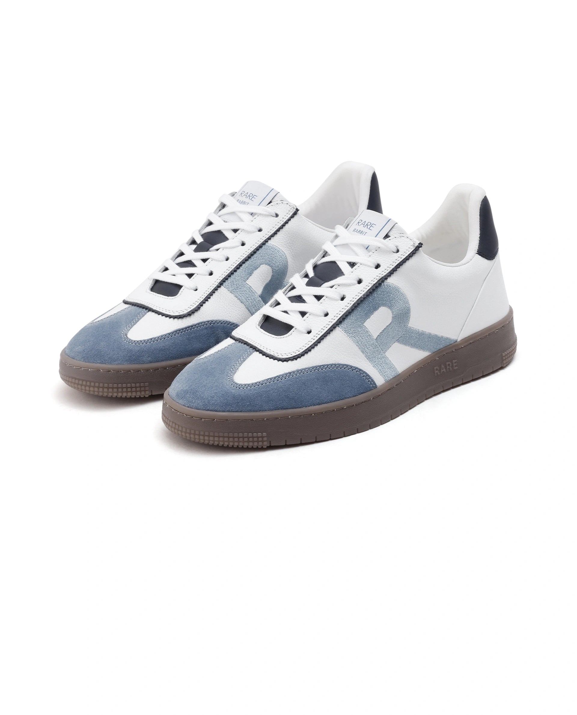 Rare Rabbit Men Hem White Lace-Up Genuine Leather Signature Hem Branding Low-Top Sneaker Shoes