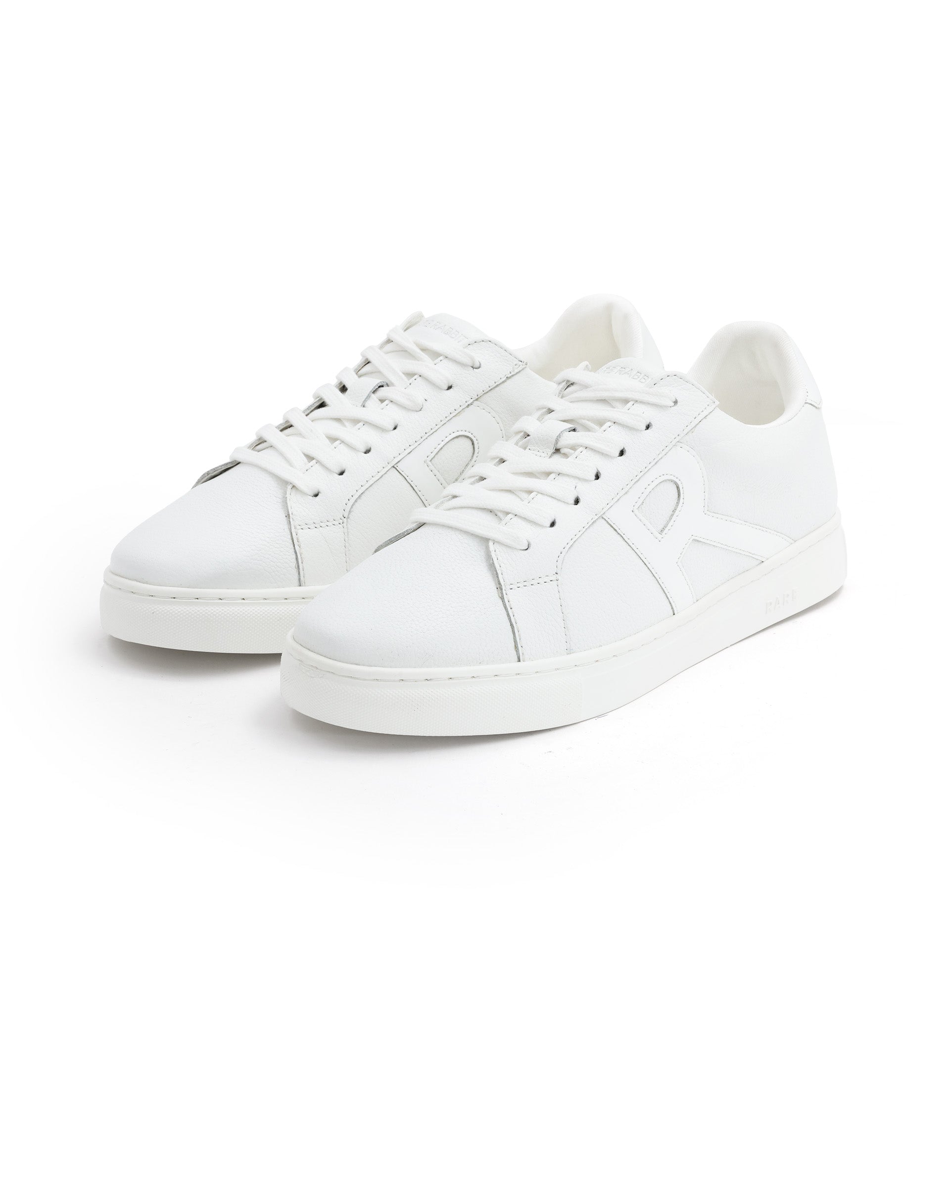 Rare Rabbit Men's Nova Pro Metallic White Patent Leather Low-Top Lace-Up Sneaker Shoes