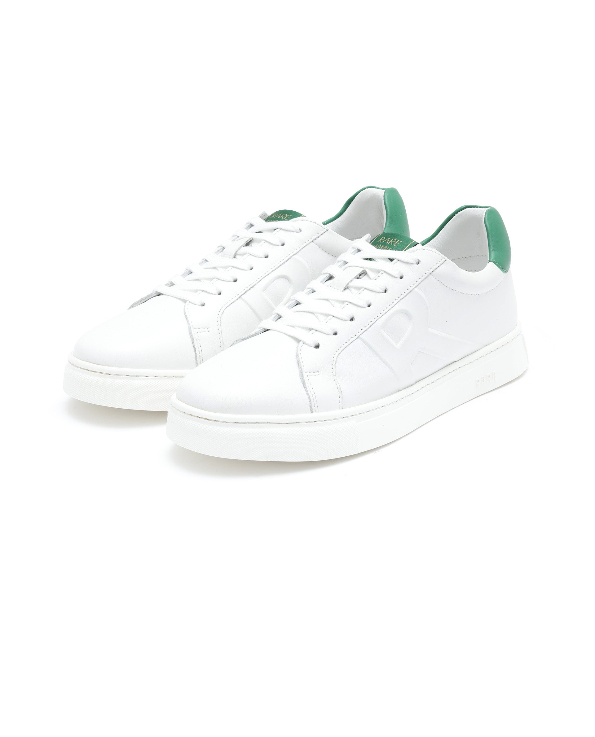 Rare Rabbit Men's Odessa Pro White Genuine Leather Low-Top Lace-up Sneaker Shoes