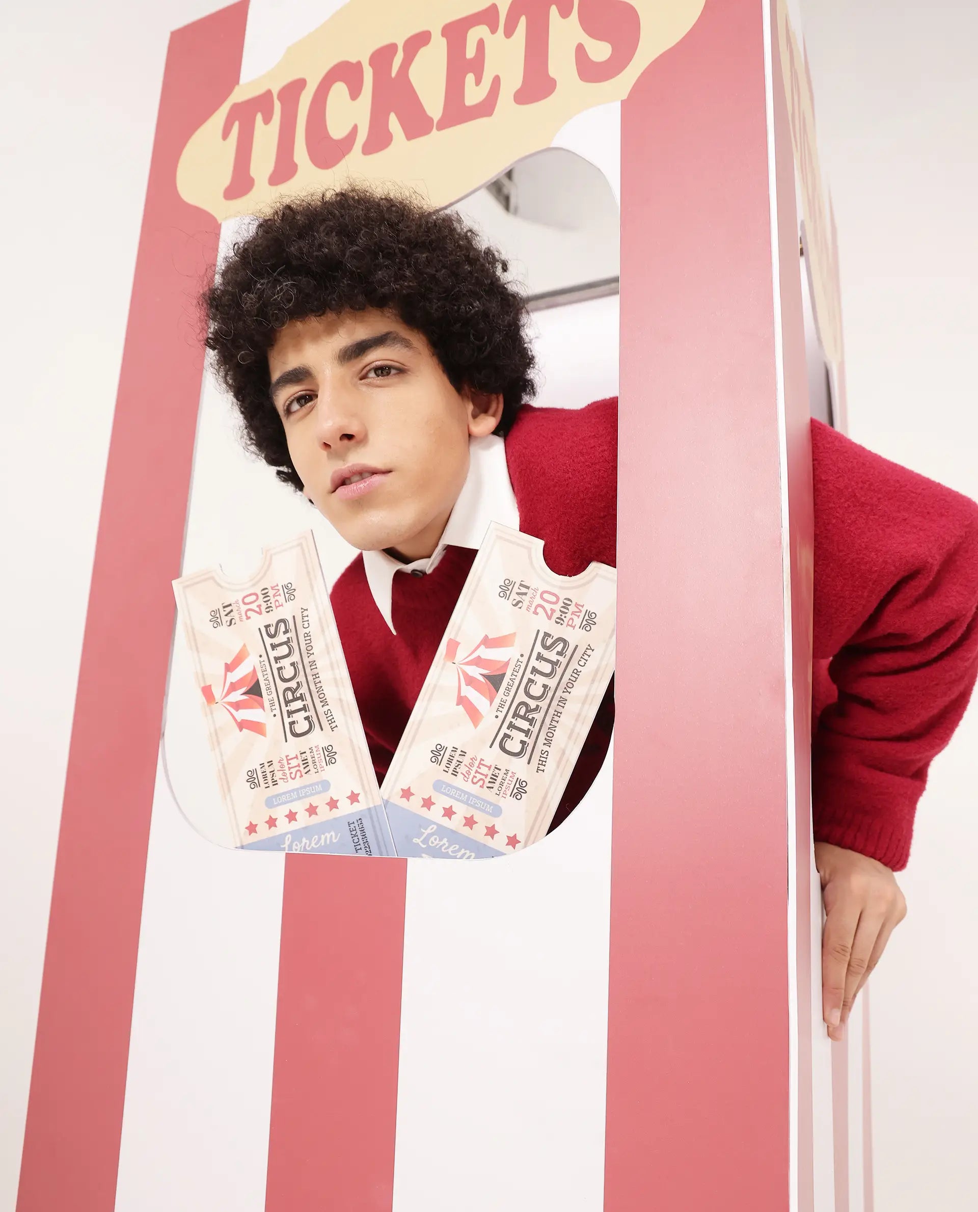 Rare Rabbit Men's Zeo Dark Red Ribbed Full Sleeves and Crew Neck Collar Regular Fit Branded Sweater