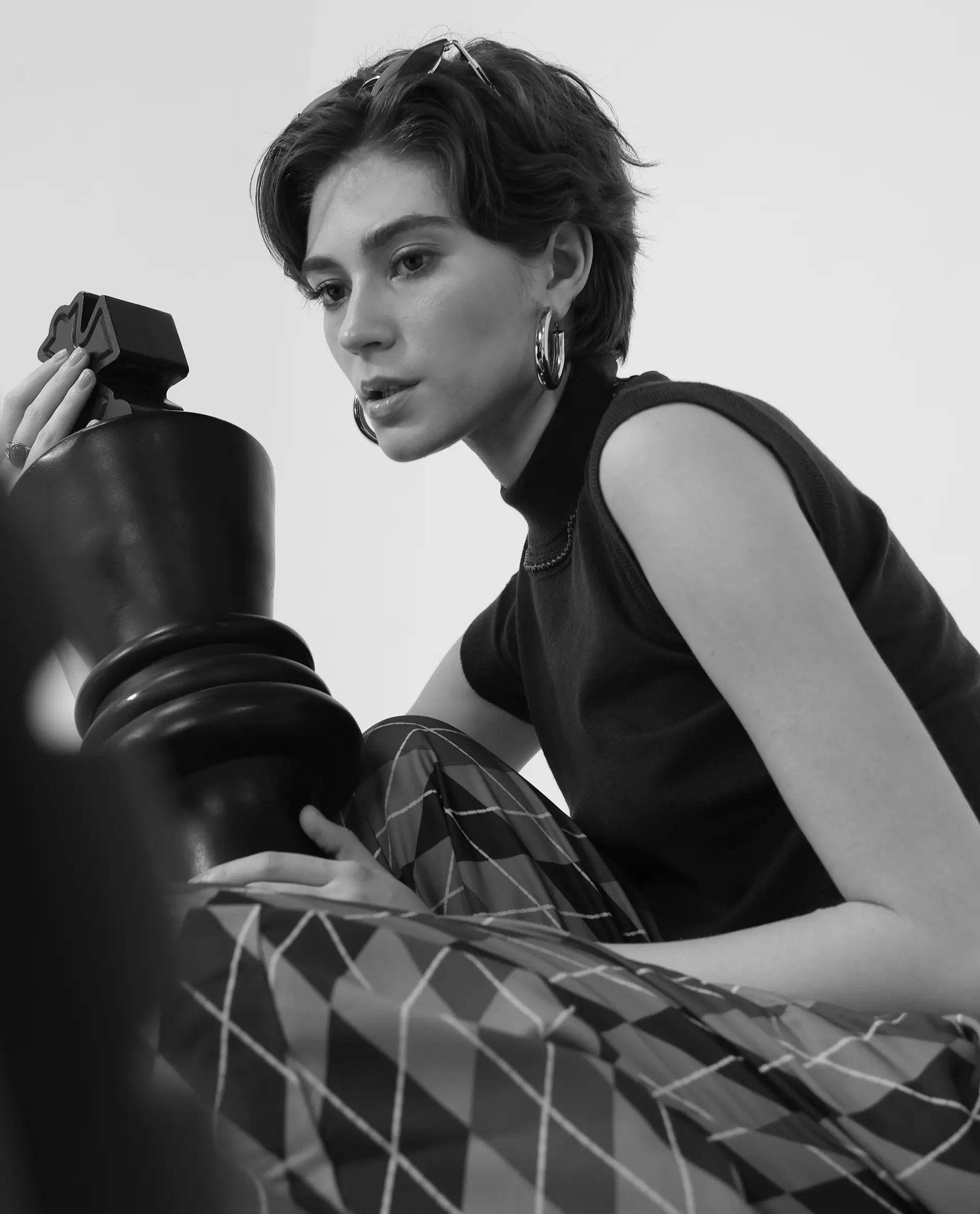 Rareism Women Sarona Dark Brown Plain Top