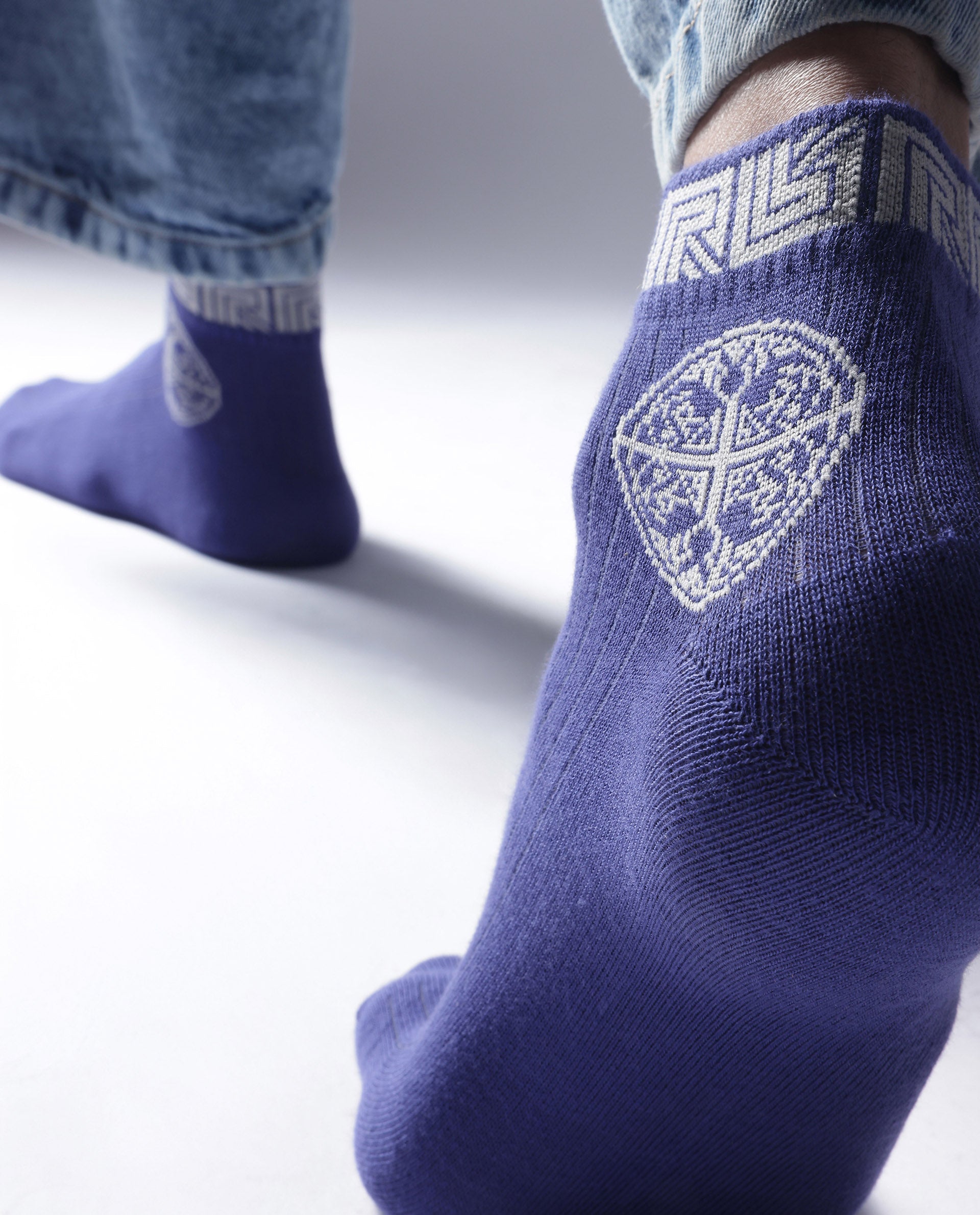 Rare Rabbit Men Emb Assorted High Ankle Socks