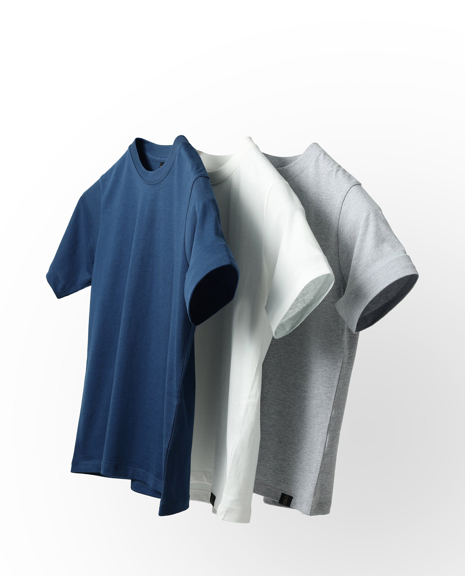 Rare Ones Kids Trio-3 Offwhite, Grey Melange, Navy Cotton Half Sleeve Plain Slip-On Closure Regular Fit T-Shirts (Pack Of 3)