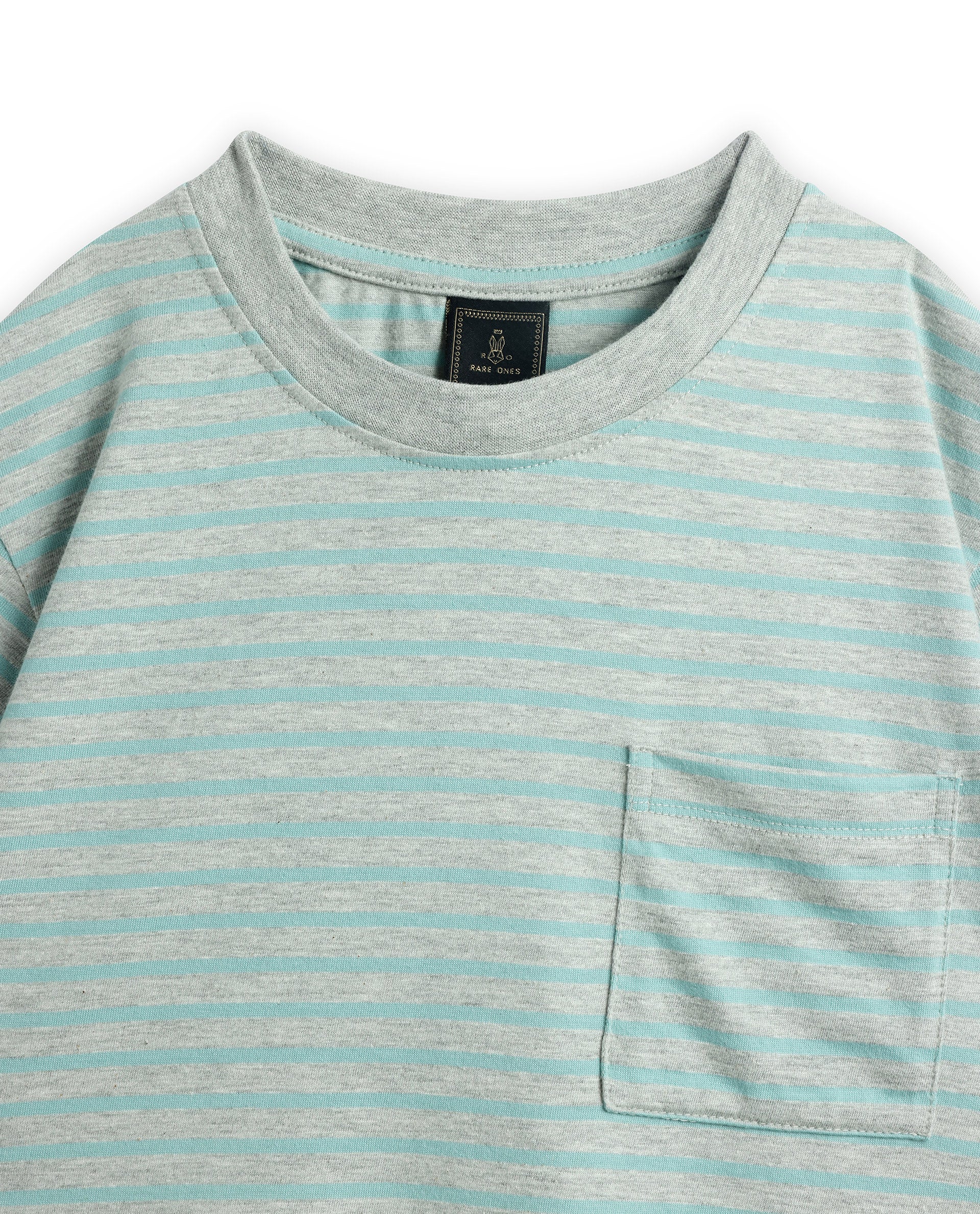 Rare Ones Kids Oto-1 Dusky Pink,Pastel Blue Cotton Half Sleeve Solid Slip-On Closure Regular Fit T-Shirt