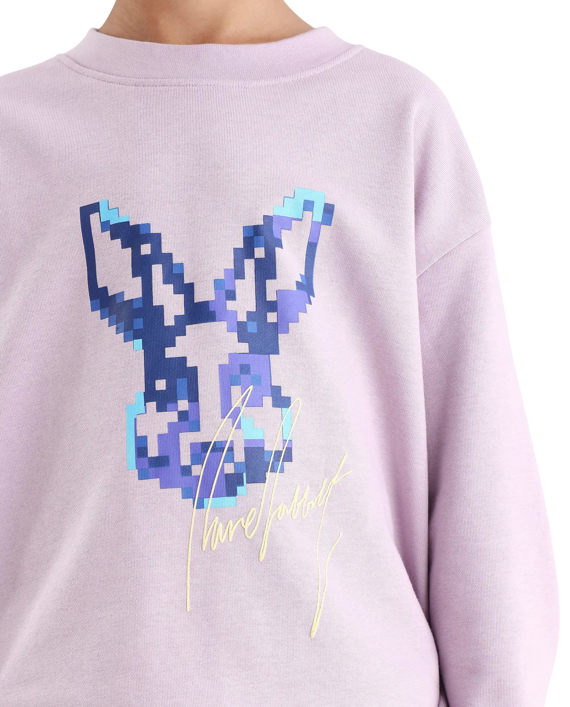 Rare Ones Kids Iver Pastel Purple Cotton Blend Pull On Crew Neck Full Sleeves Fit Sweatshirt