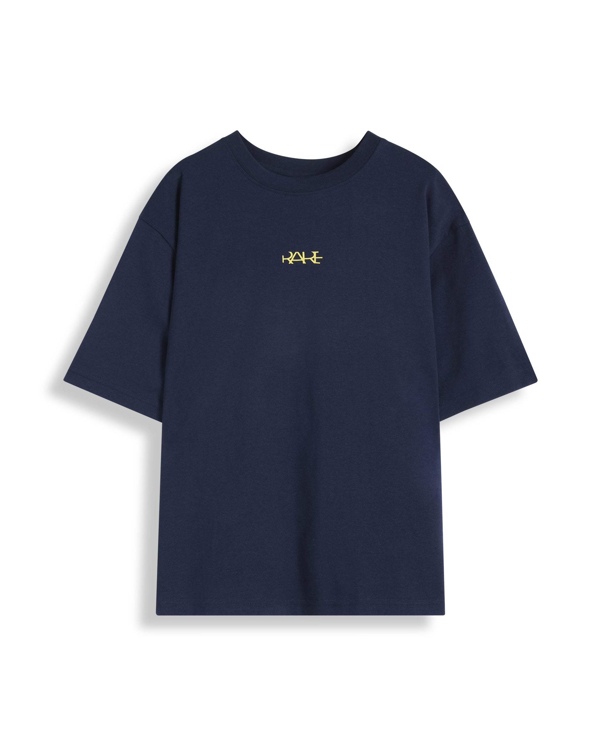 Rare Ones Kids Bany Navy Cotton Half Sleeves Crew Neck Oversized Fit Graphic Back Print T-Shirt