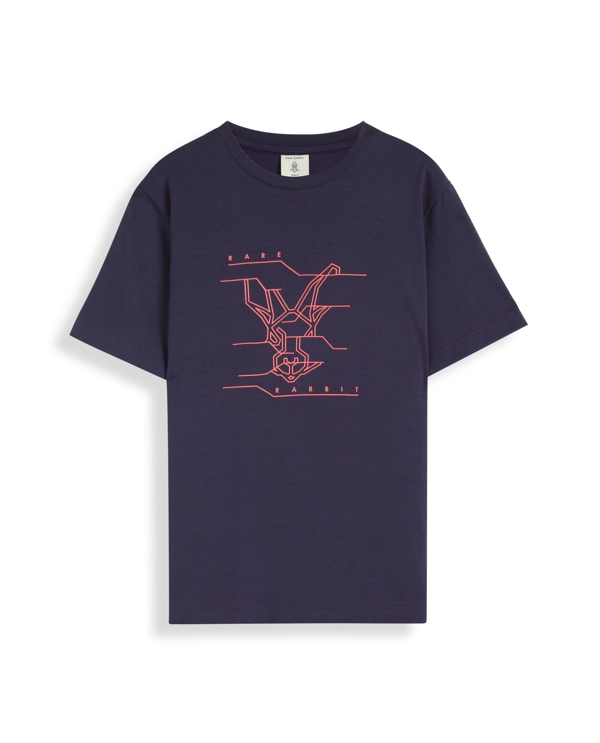 Rare Ones Kids Wes Dark Purple Cotton Half Sleeves Crew Neck Graphic Print Logo T-Shirt