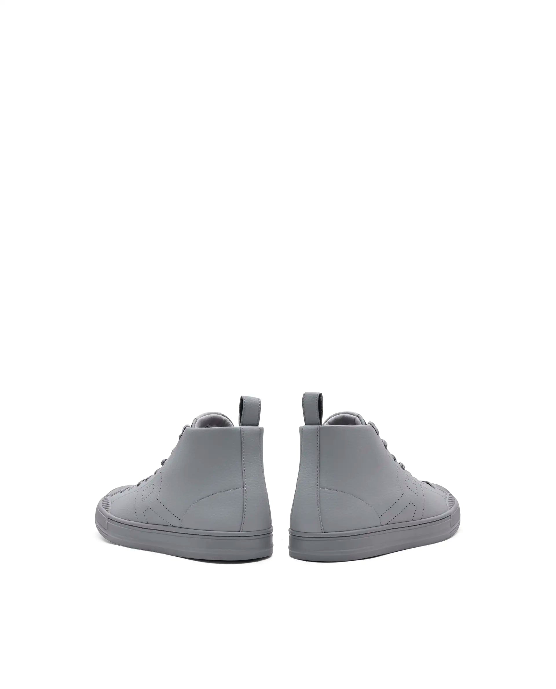 Rare Rabbit Men's Sauron Hi 25 Light Grey Leather Lace-Up Closure Sneaker