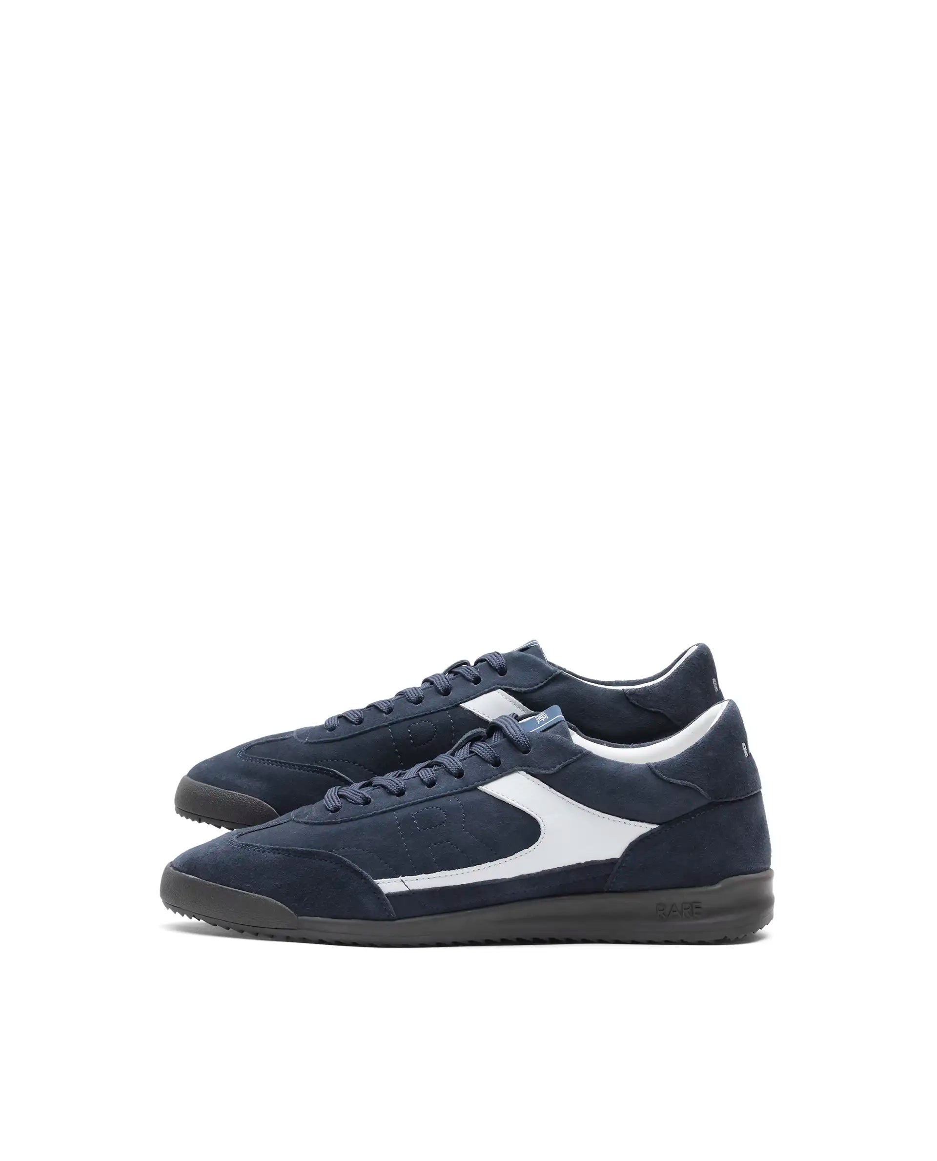 Rare Rabbit Men's Flux Dark Navy Suede Sneaker