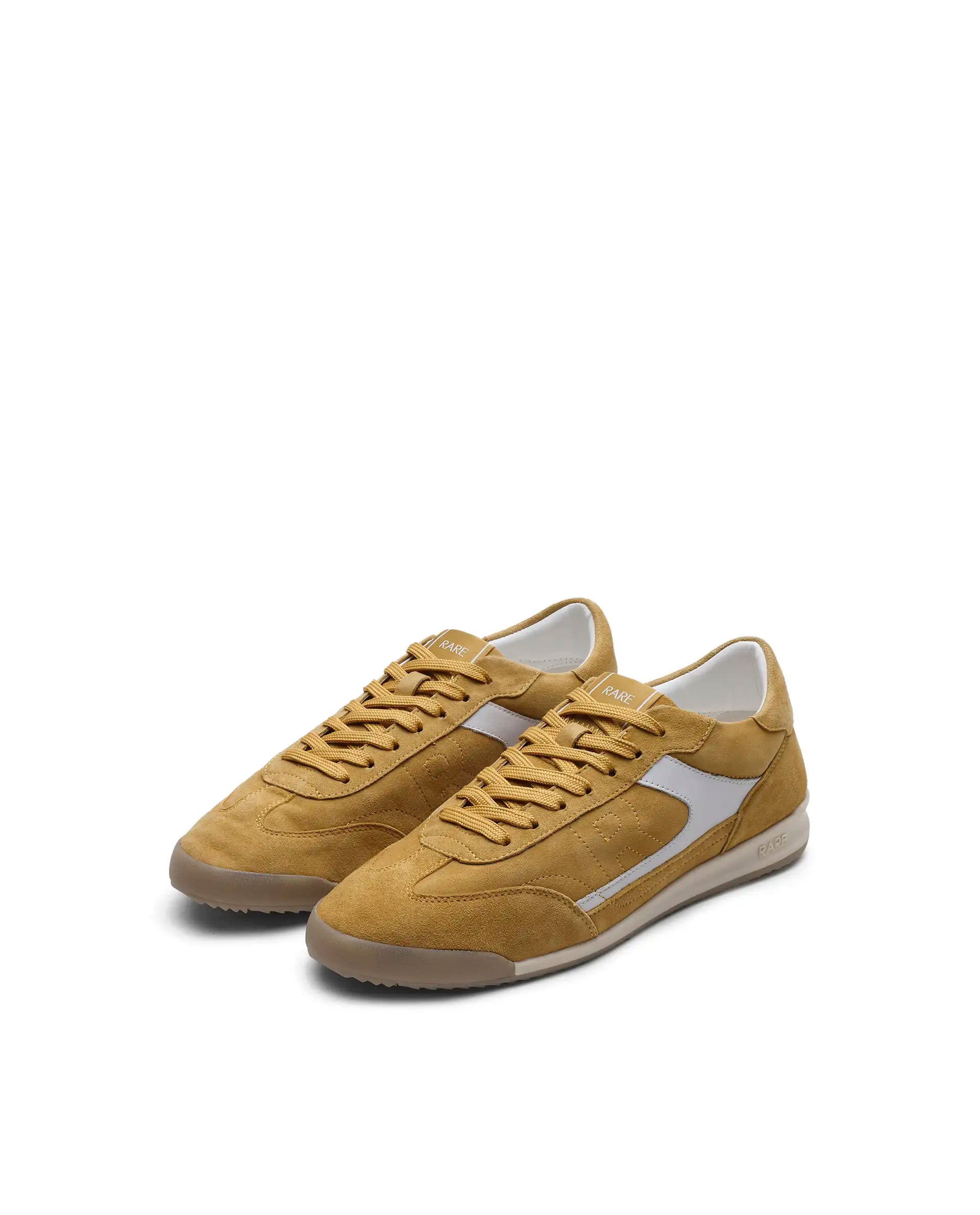 Rare Rabbit Men's Flux Mustard Suede Sneaker