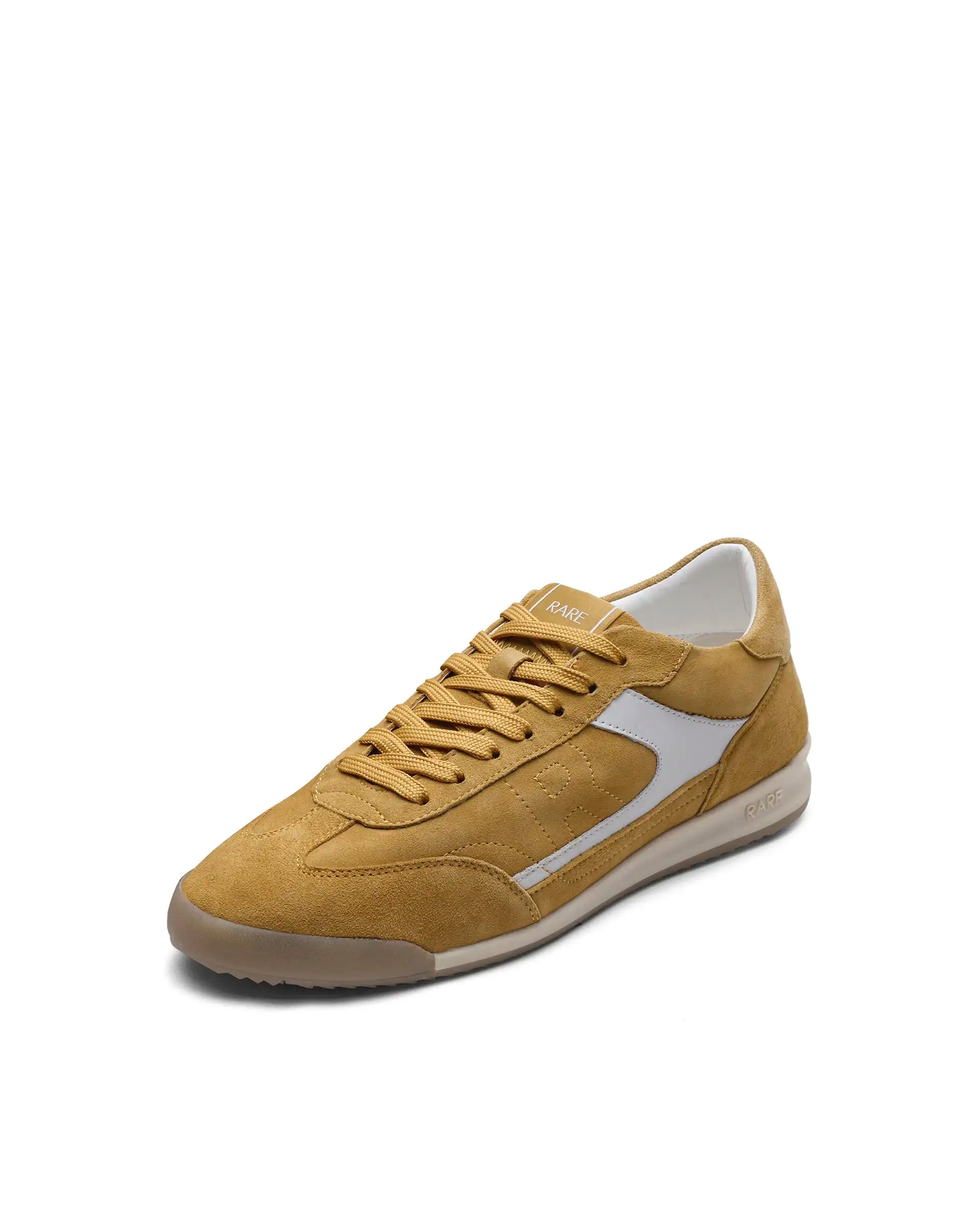 Rare Rabbit Men's Flux Mustard Suede Sneaker