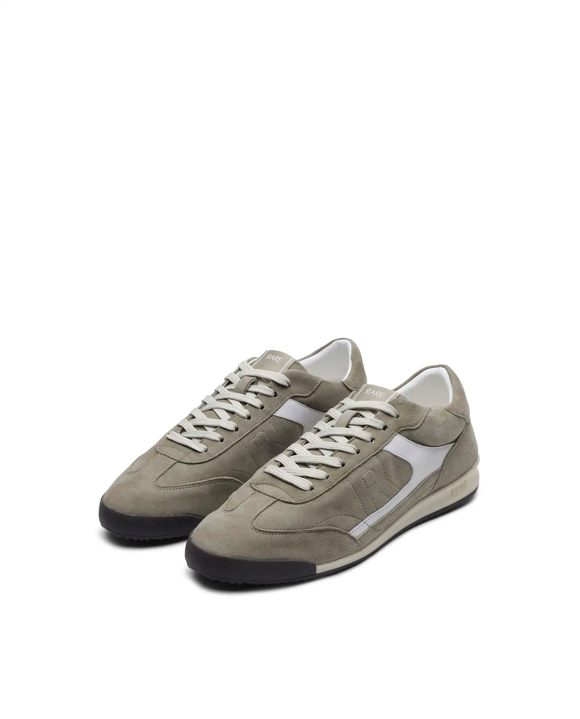 Rare Rabbit Men's Flux Dark Fawn Suede Sneaker