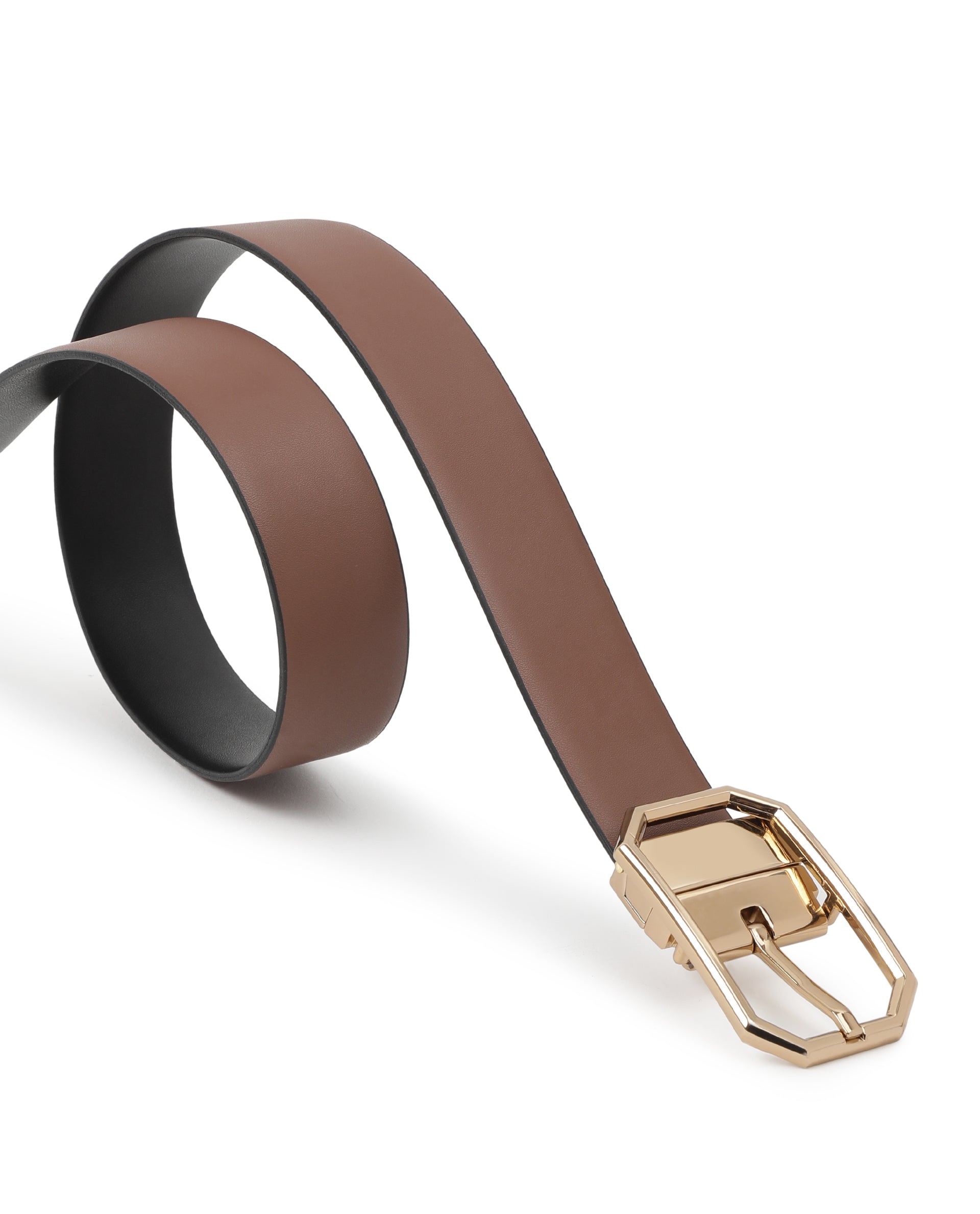 Rare Rabbit Men'S Liono Black Belt Leather