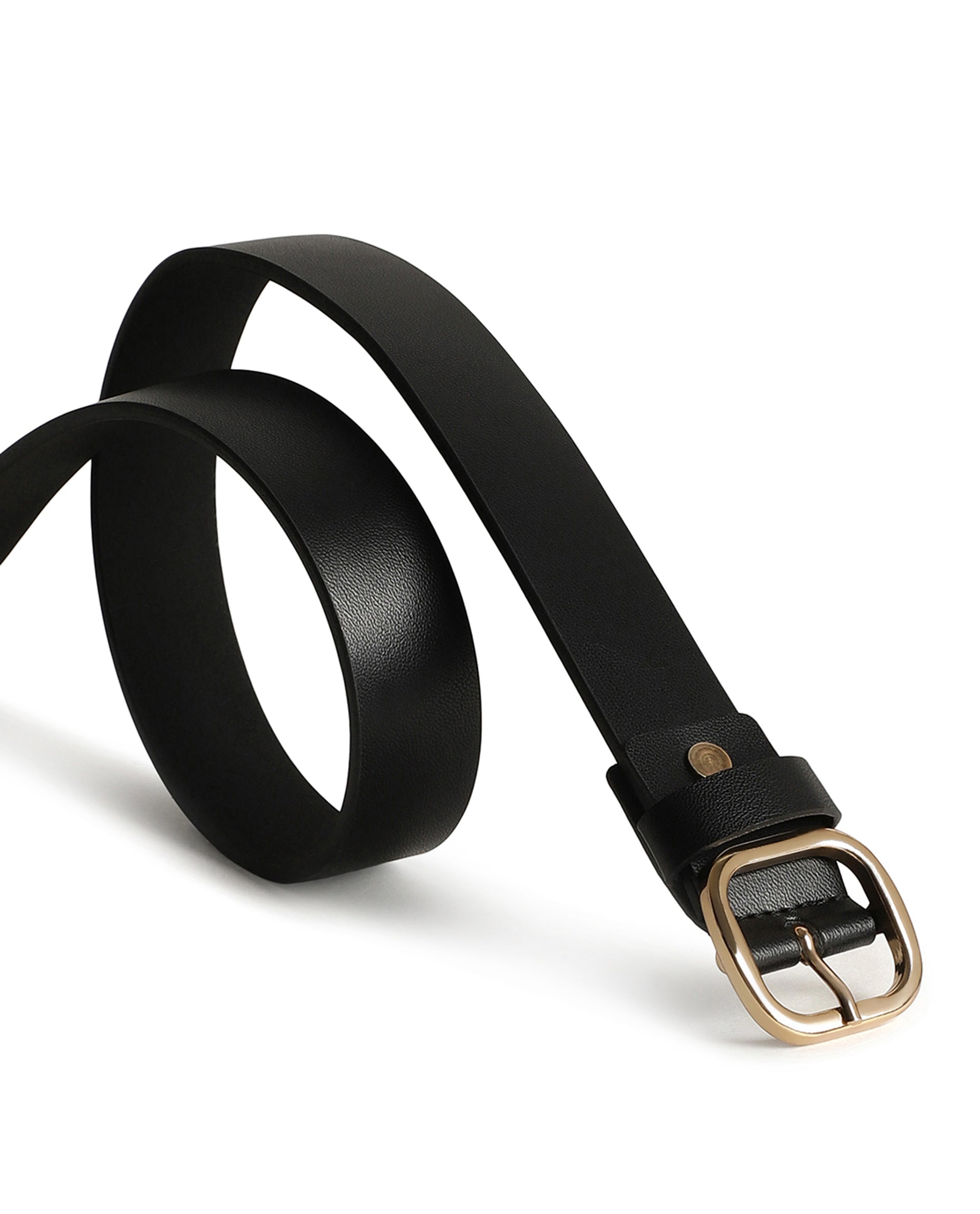 Rare Rabbit Men'S Alley Black Belt Leather