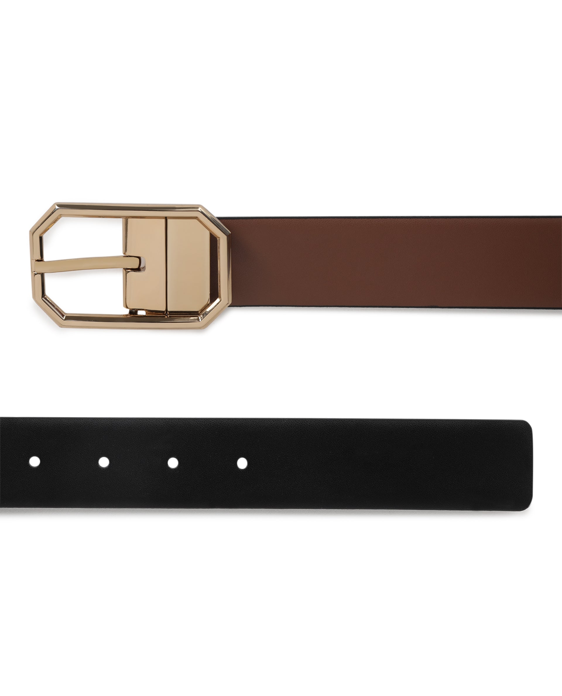 Rare Rabbit Men'S Liono Black Belt Leather