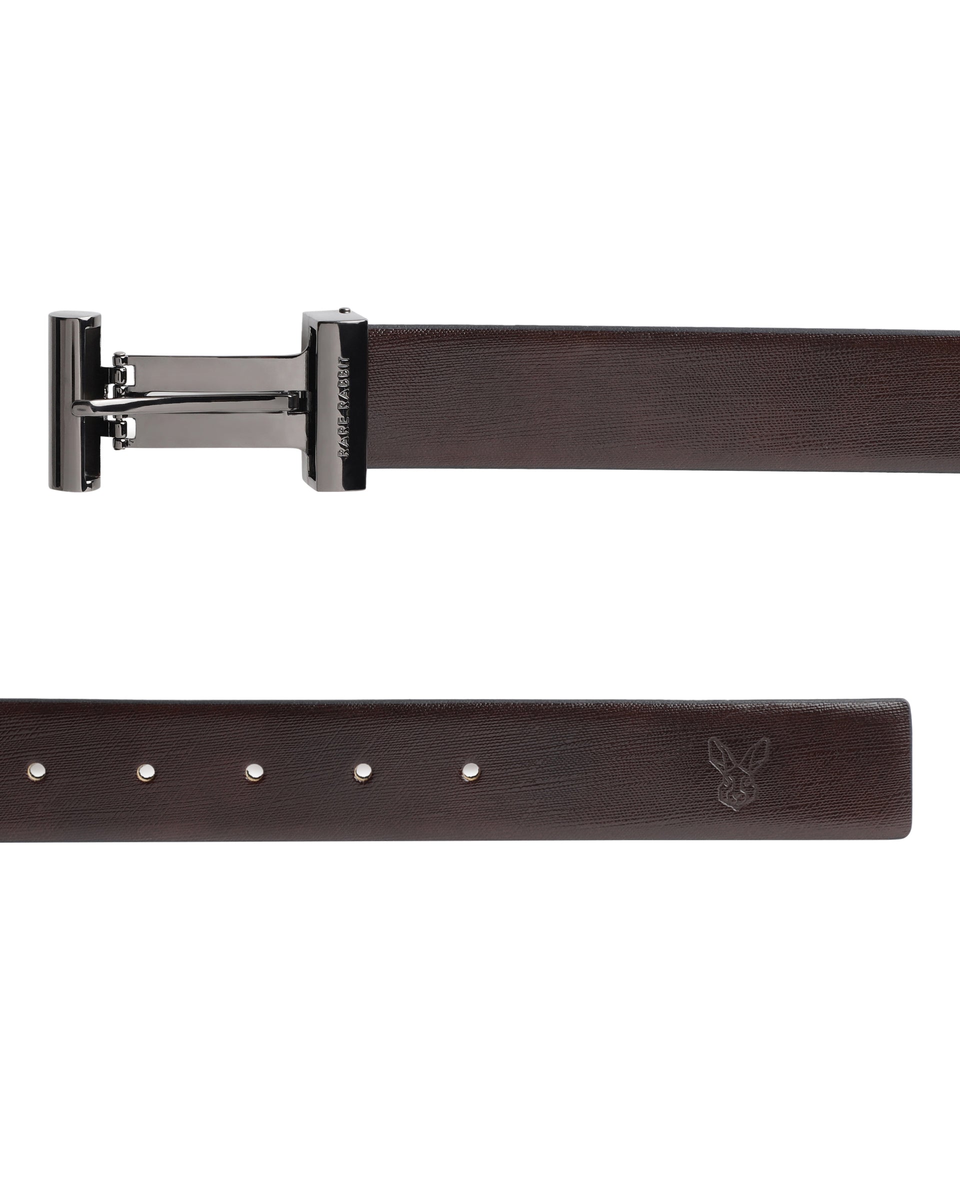 Rare Rabbit Men'S Fredy Black Belt Leather