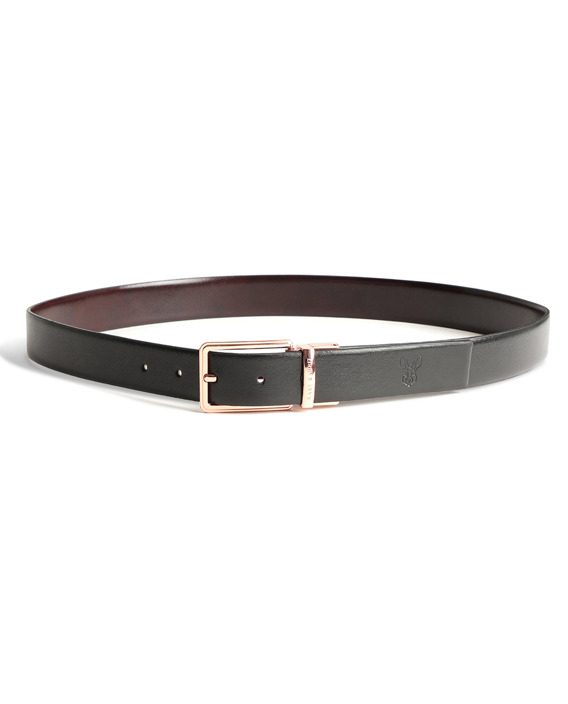 Rare Rabbit Men'S Saint Brown Belt Leather
