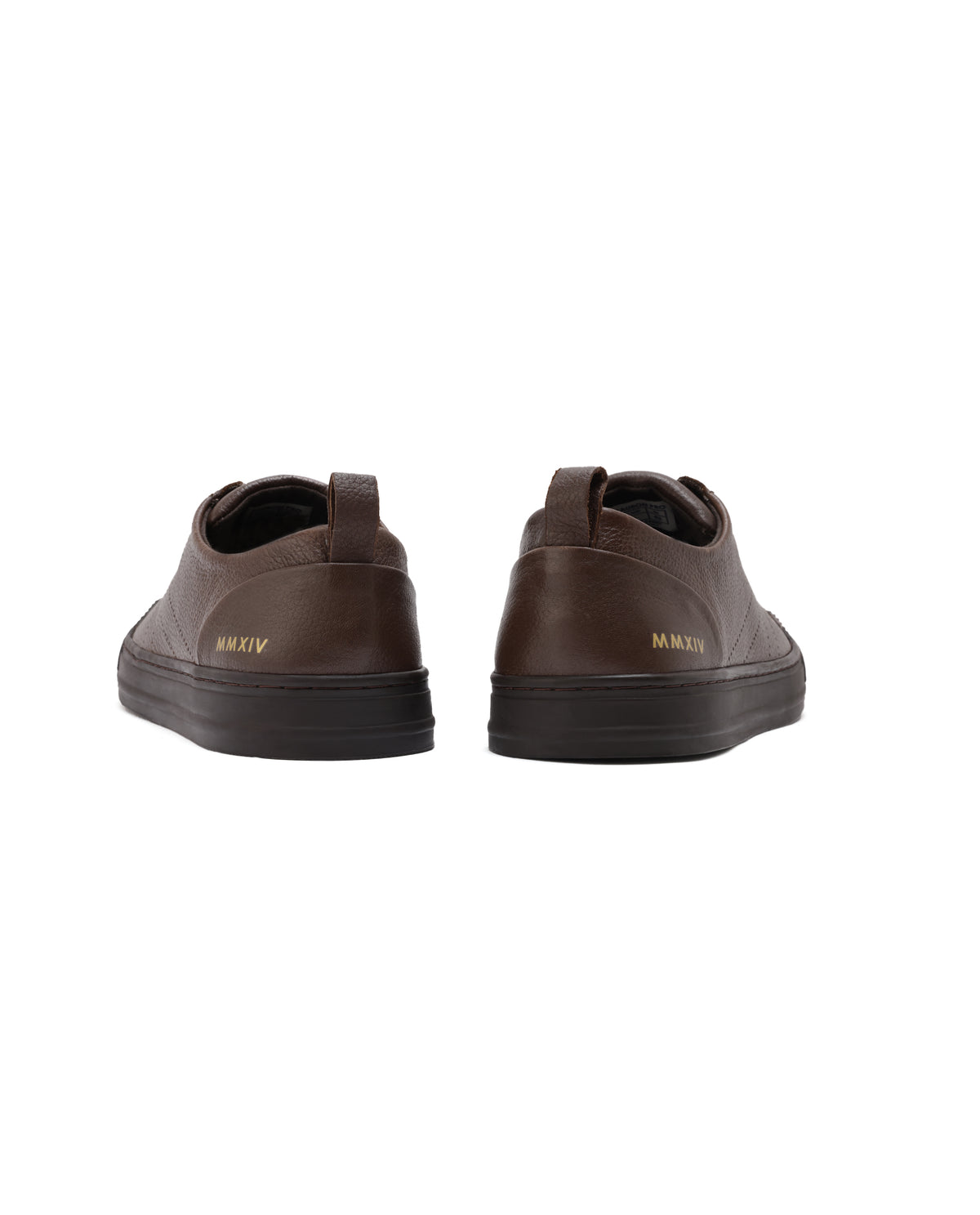Rare Rabbit Mens Sauron Pro Dark Brown Premium Milled Leather Lace Up Low Top Round Toe Sneaker Shoes