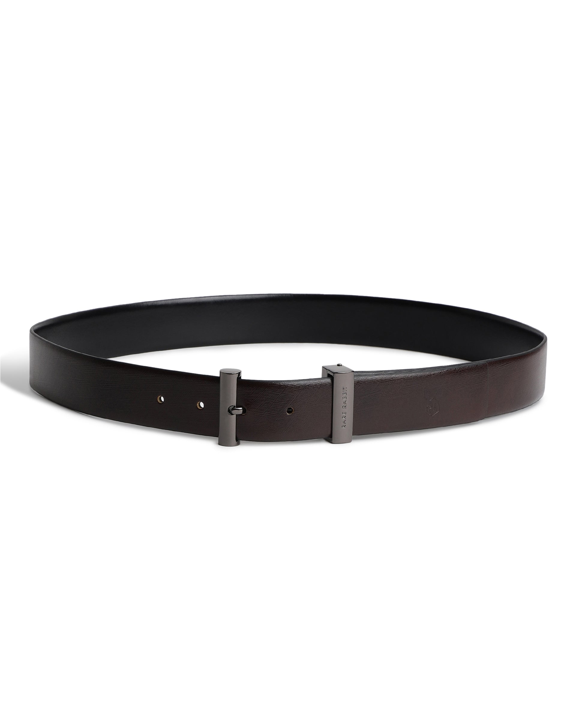Rare Rabbit Men'S Fredy Black Belt Leather