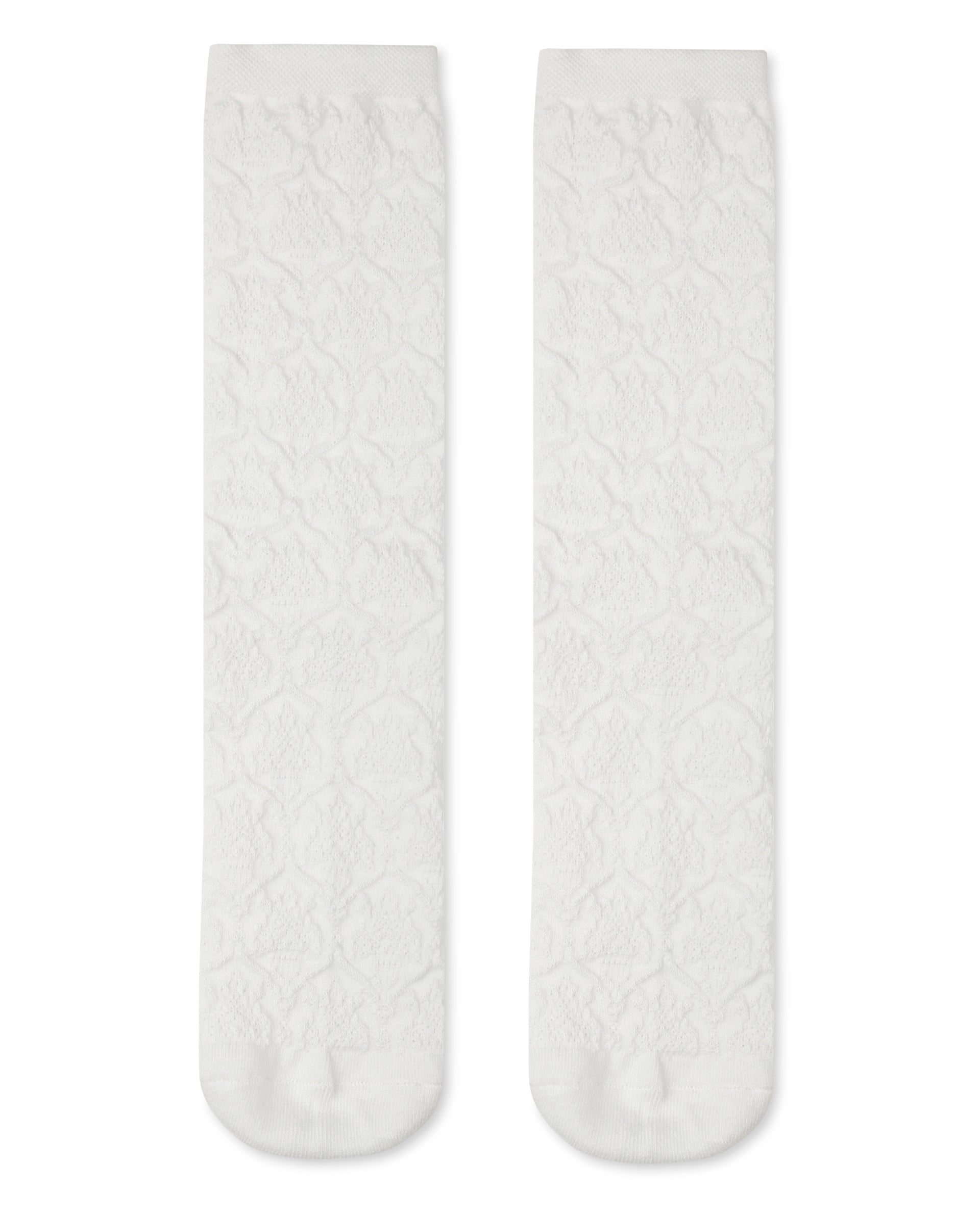 Rare Rabbit Men's Jacq Off White Cotton Fabric Mid Calf Socks