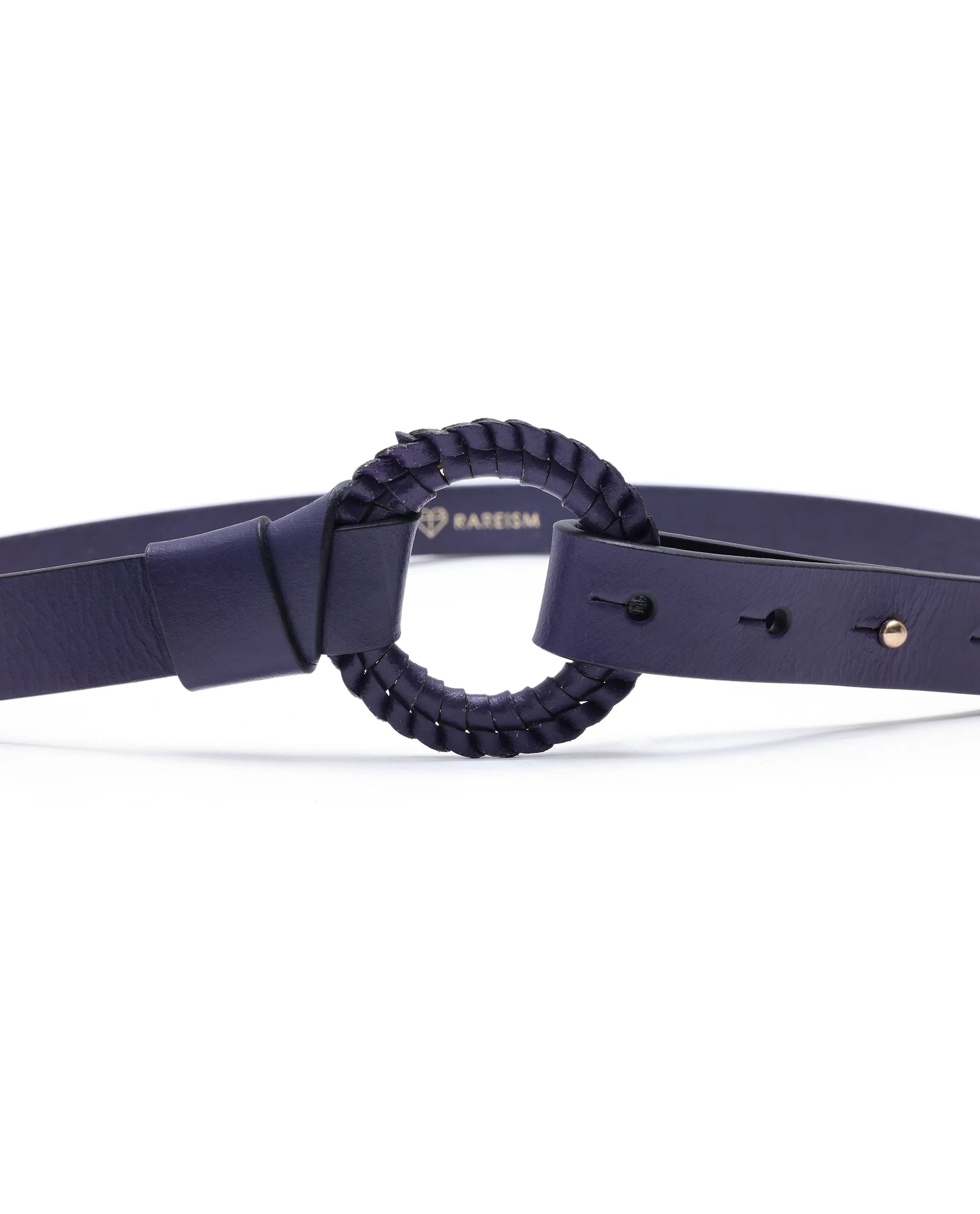 Rareism Women Crystal Navy Belt