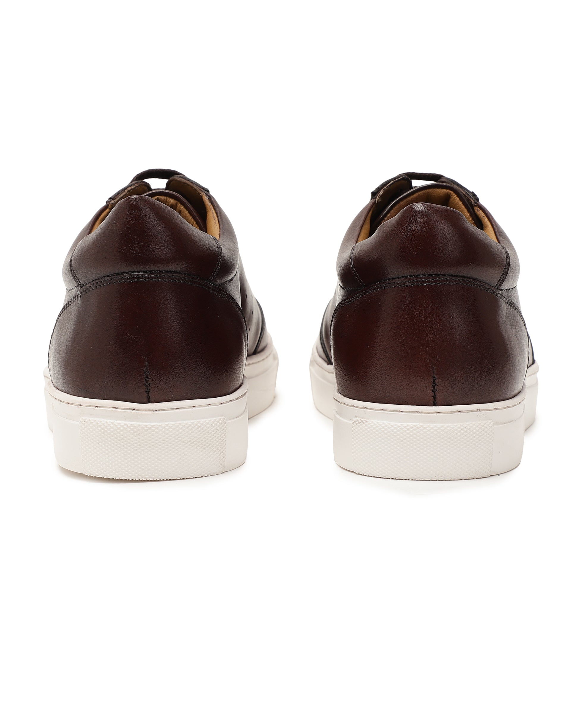 Rare Rabbit Men's Sterre 1 Brown Classic Oxford Styled Low-Top Sneakers Shoes
