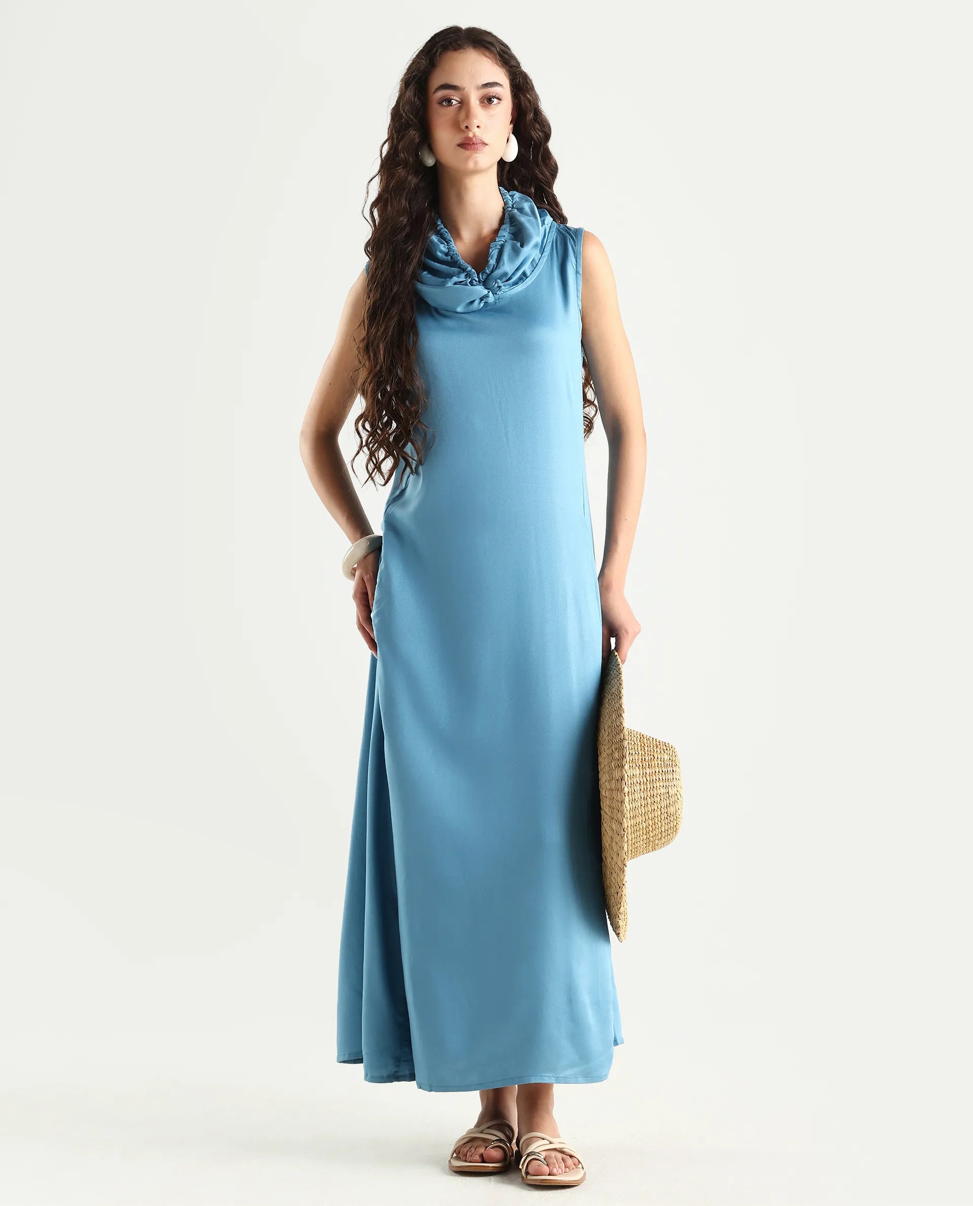 Rareism Women's Cruise Blue Dress