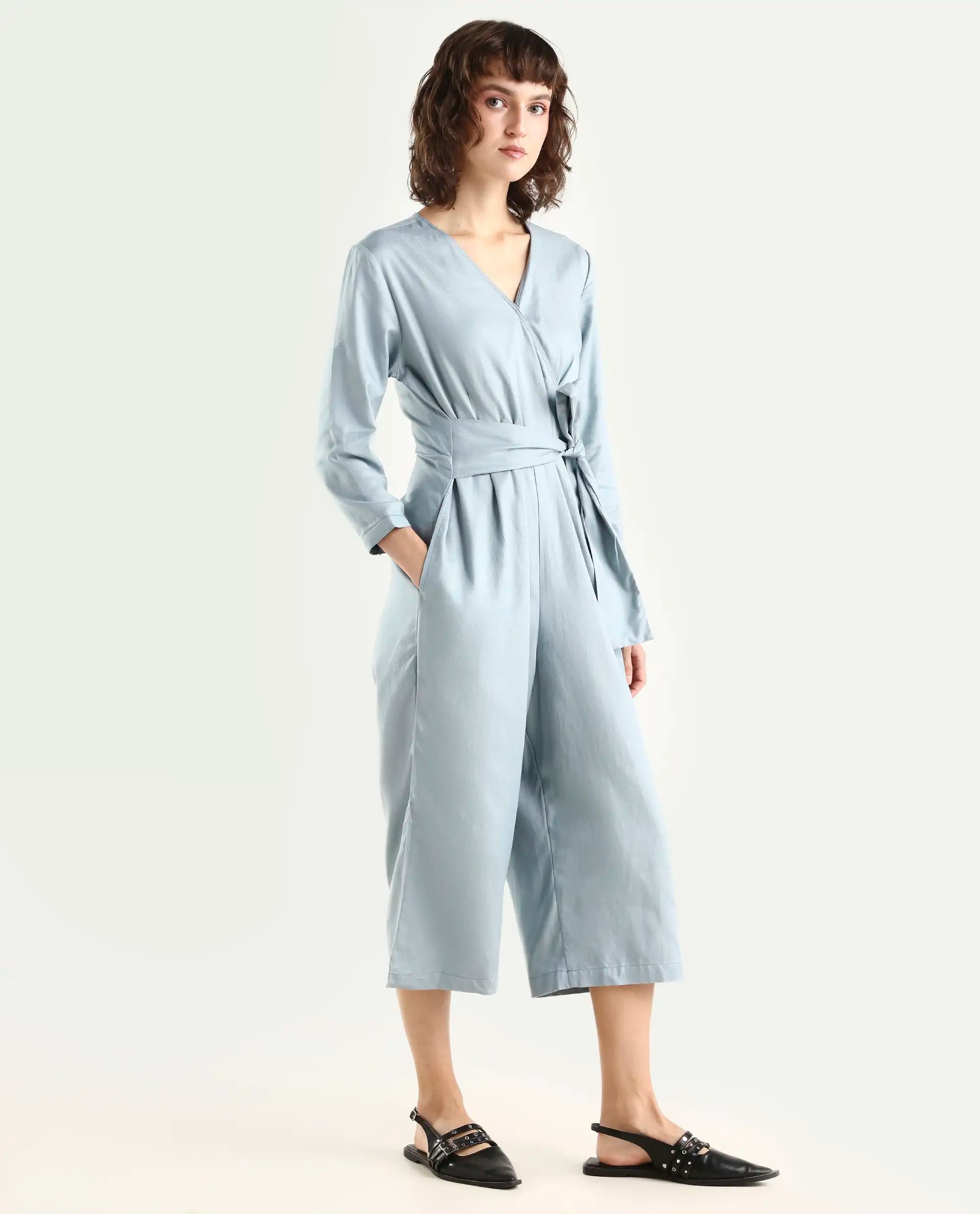 Rareism Women's Plain Tencel Jumpsuit Jumpsuit