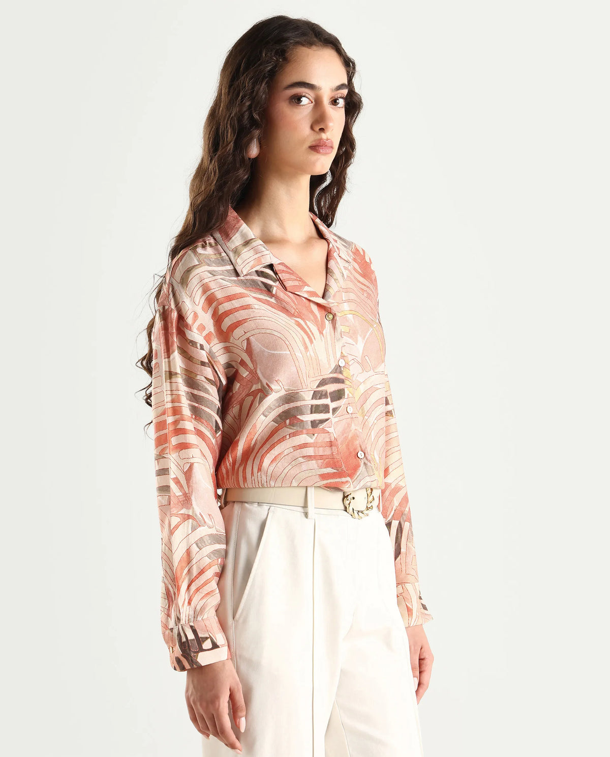 Rareism Women's Broadwin Multi Abstract Wakanda Relaxed Full Sleeve Top