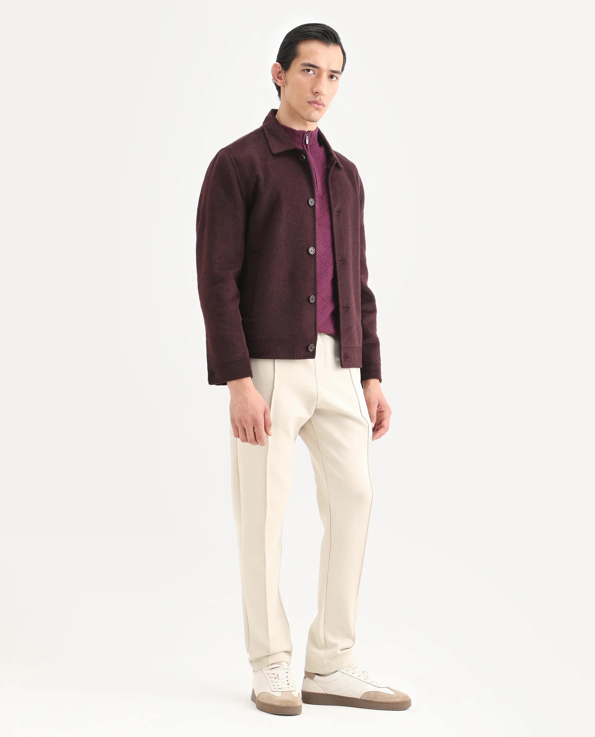 Rare Rabbit Men's Scot Light Beige Cotton Plain Regular Fit Track Pant