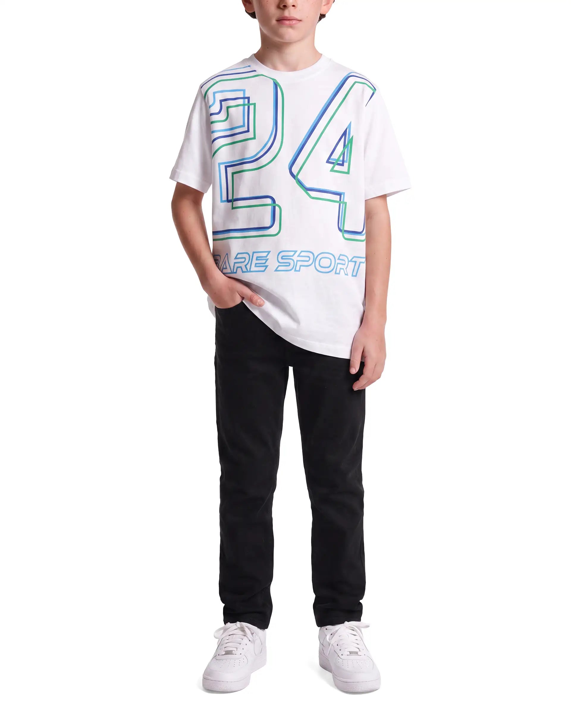Rare Ones Kid's Corvo-K Black Cotton Blend Fabric Regular Plain Jeans