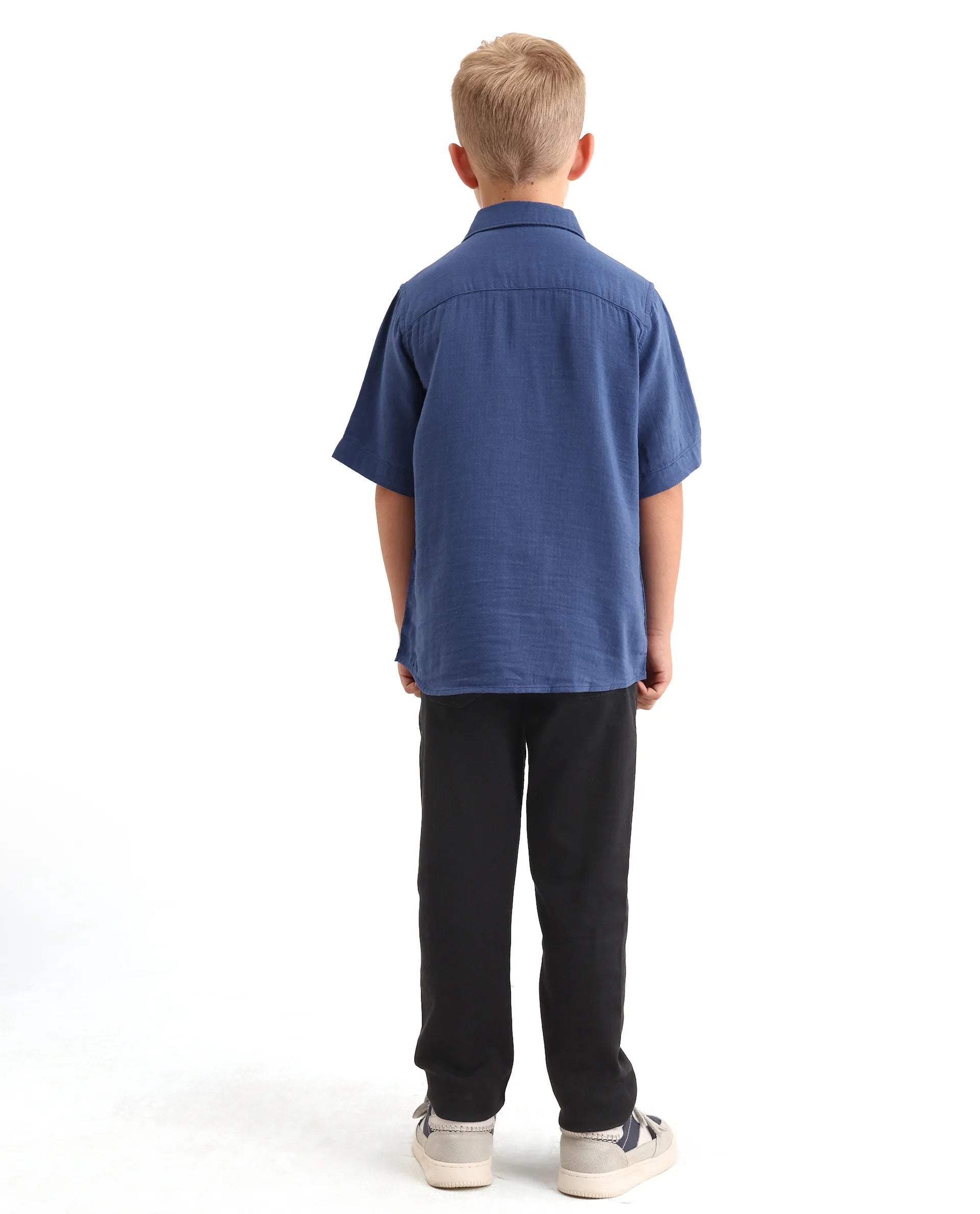 Rare Ones Kids Cove Black Cotton Blend Fabric Zipper Closure Slim Fit Jeans