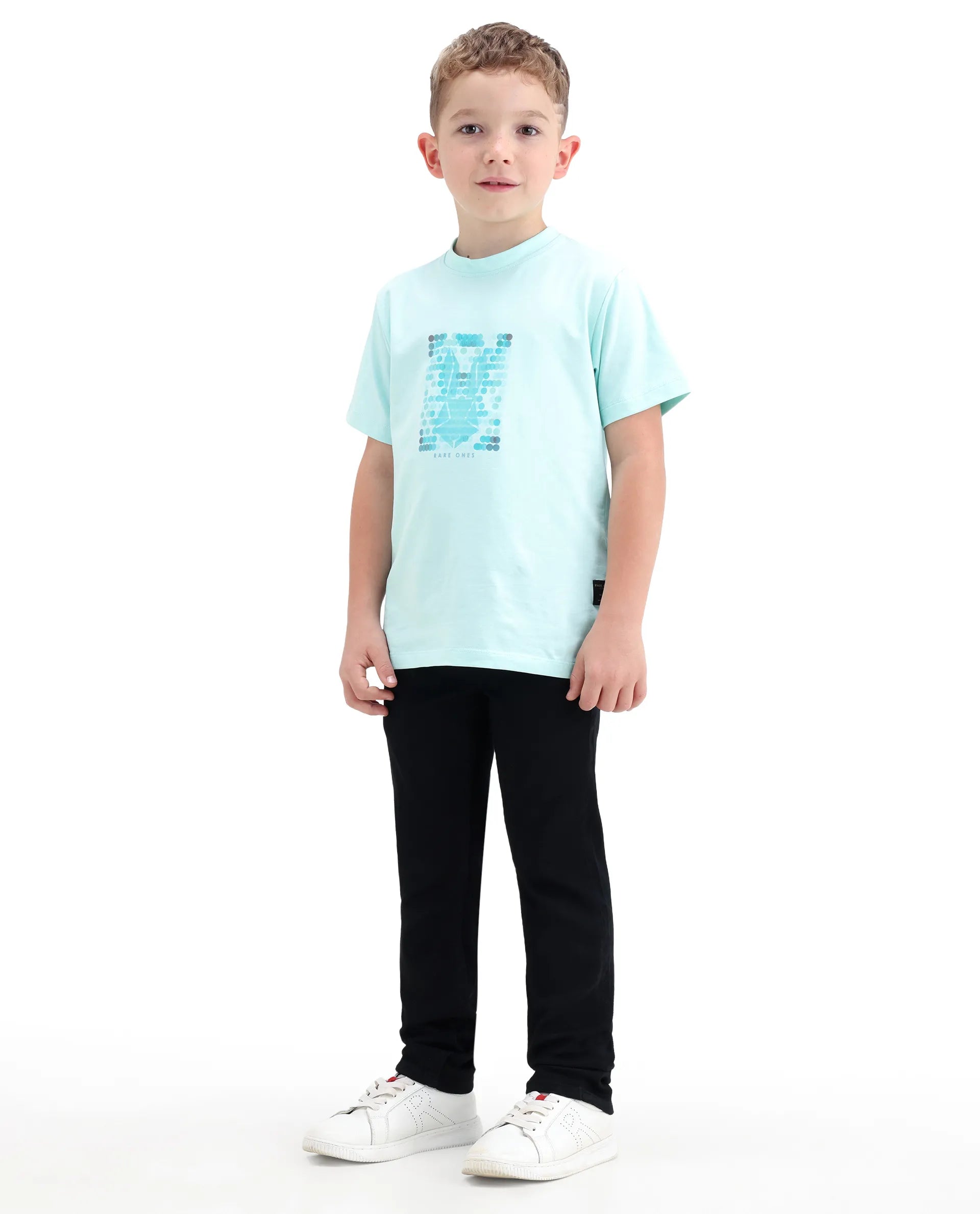 Rare Ones Kids Holt Black Cotton Blend Fabric Drawstring Closure Slim Fit Jeans