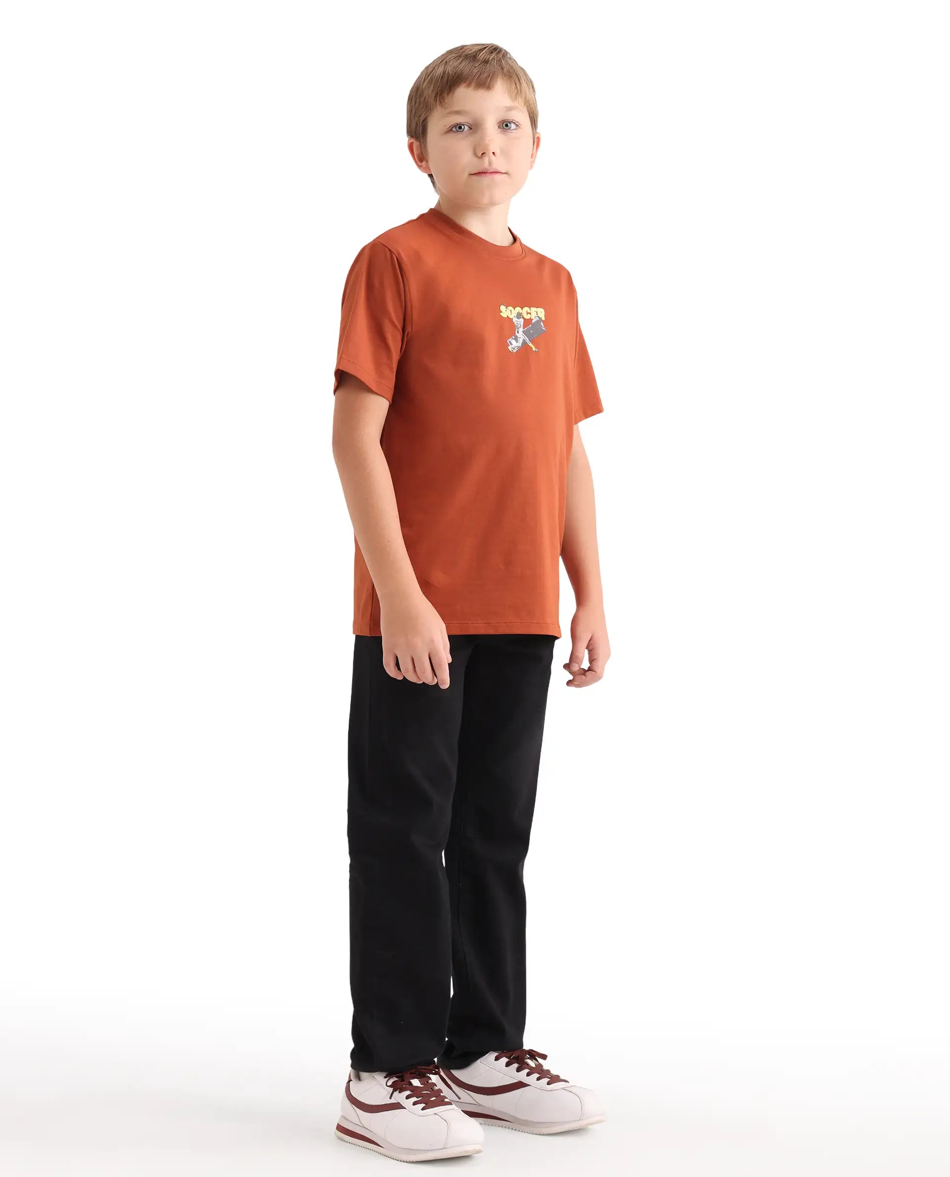 Rare Ones Kids Leon Black Cotton Blend Fabric Zipper Closure Regular Fit Jeans