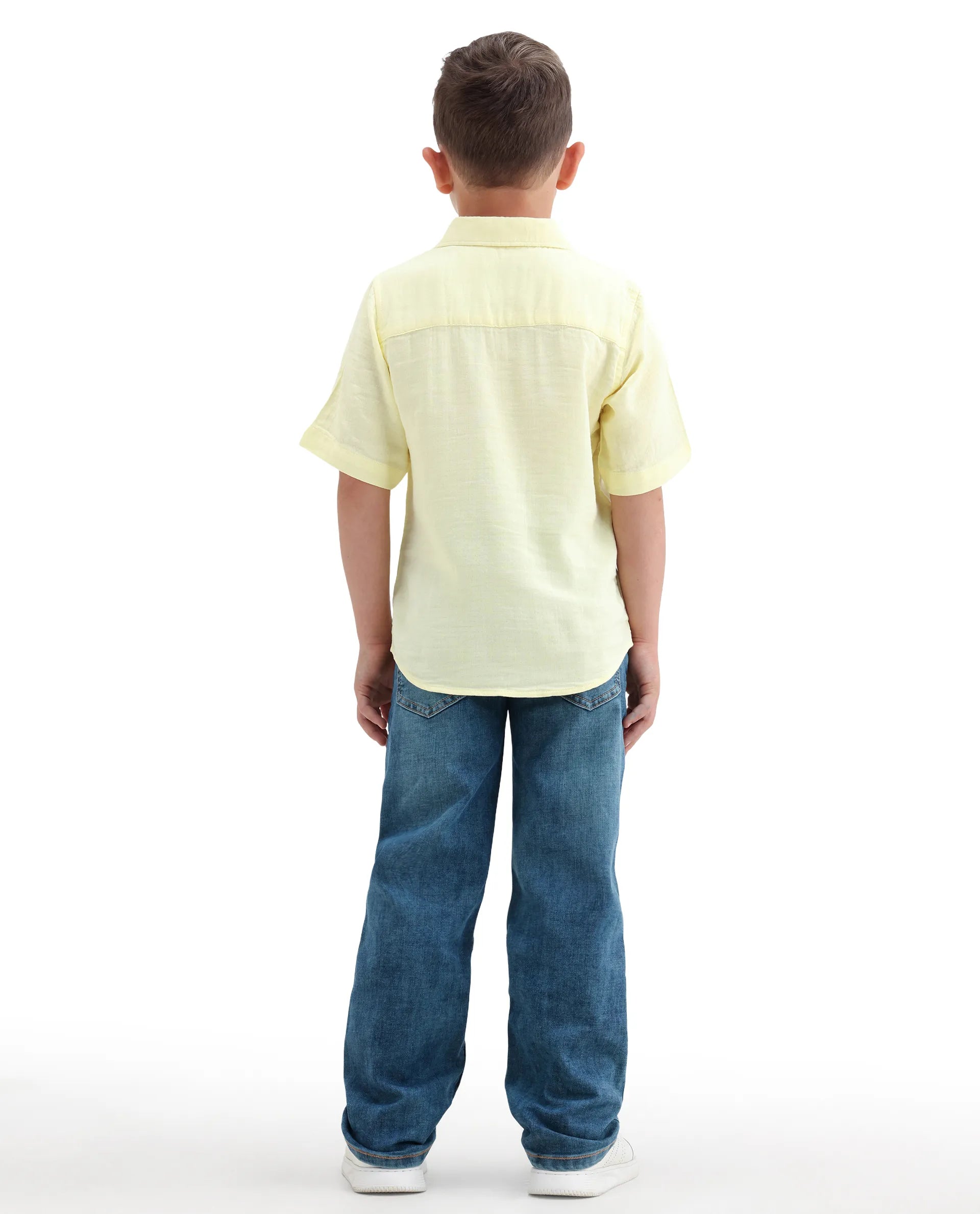 Rare Ones Kids Zigo Light Blue Cotton Blend Fabric Zipper Closure Relaxed Fit Jeans