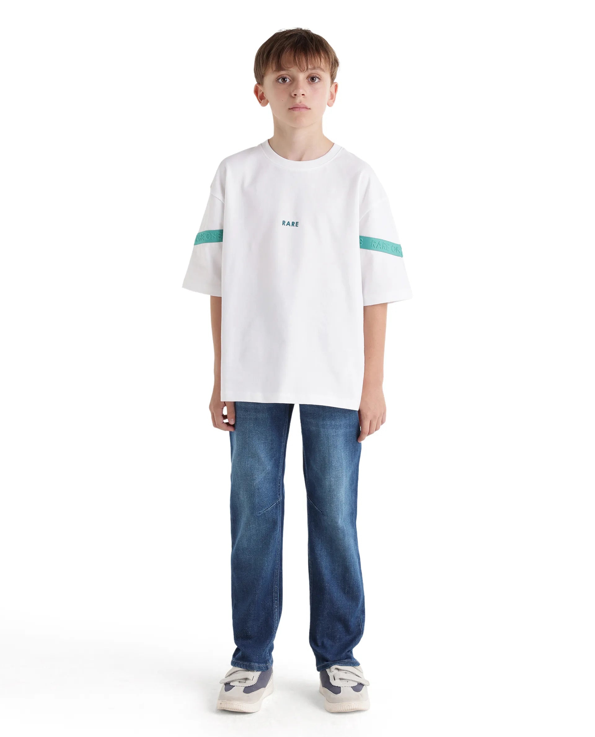 Rare Ones Kids Peto Dark Blue Cotton Blend Fabric Pull-On Closure Regular Fit Jeans