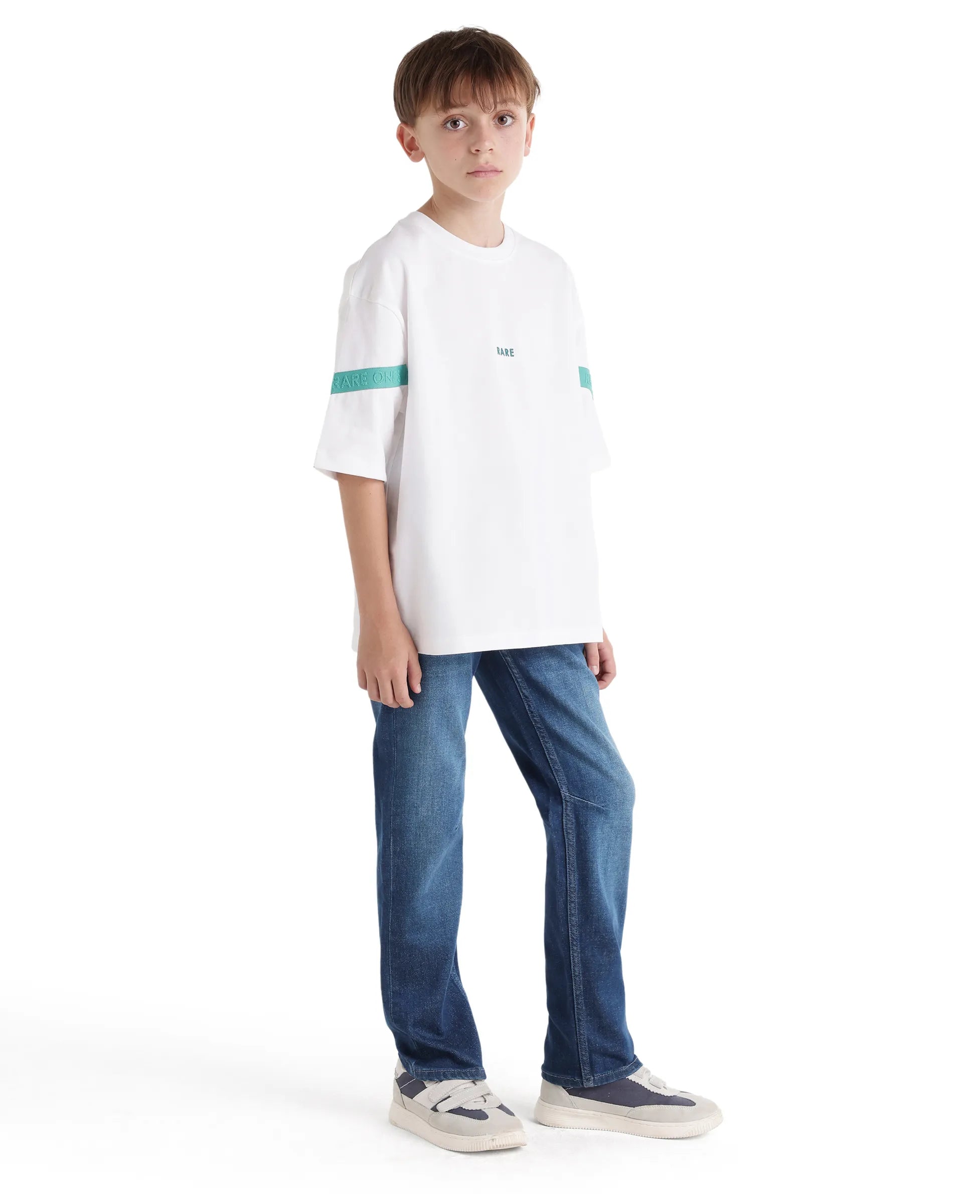 Rare Ones Kids Peto Dark Blue Cotton Blend Fabric Pull-On Closure Regular Fit Jeans