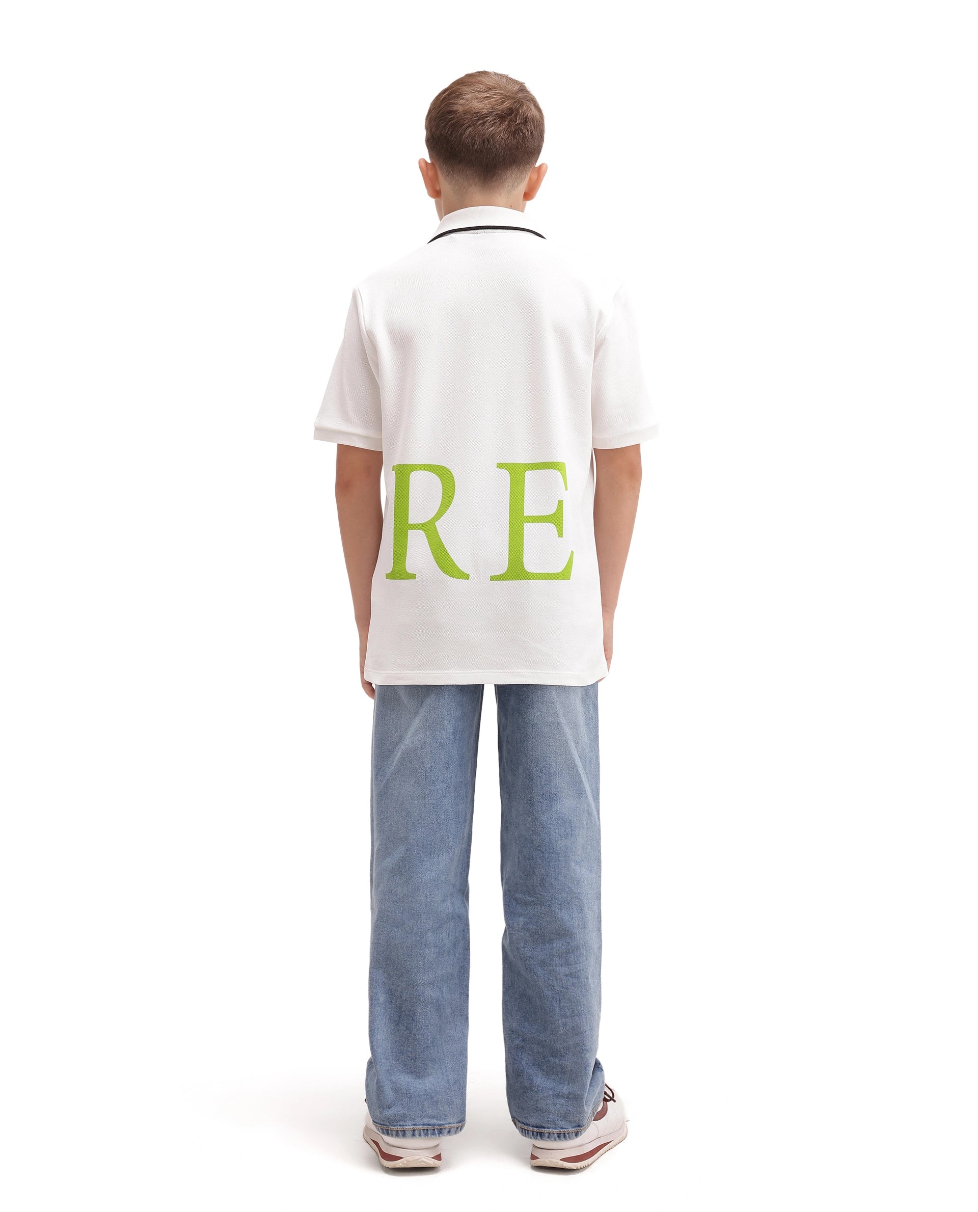Rare Ones Kids Yogo Light Blue Cotton Blend Fabric Button And Zip Closure Relaxed Fit Plain Jeans