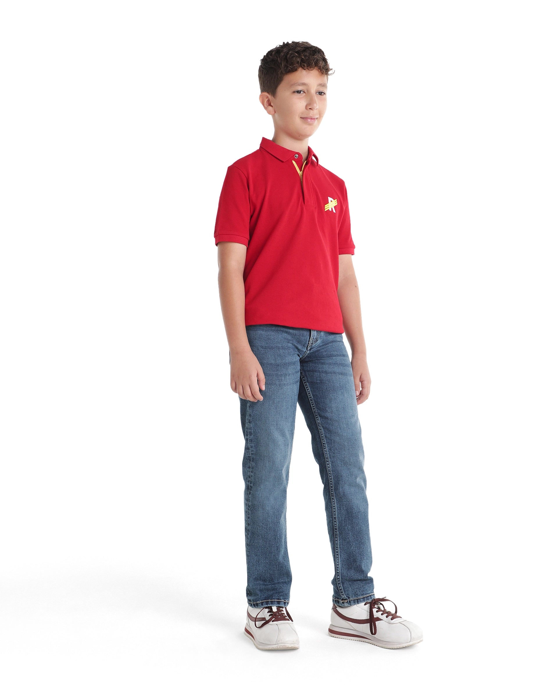 Rare Ones Kids Waxo-2 Light Blue Cotton Blend Fabric Button And Zip Closure Regular Fit Plain Jeans