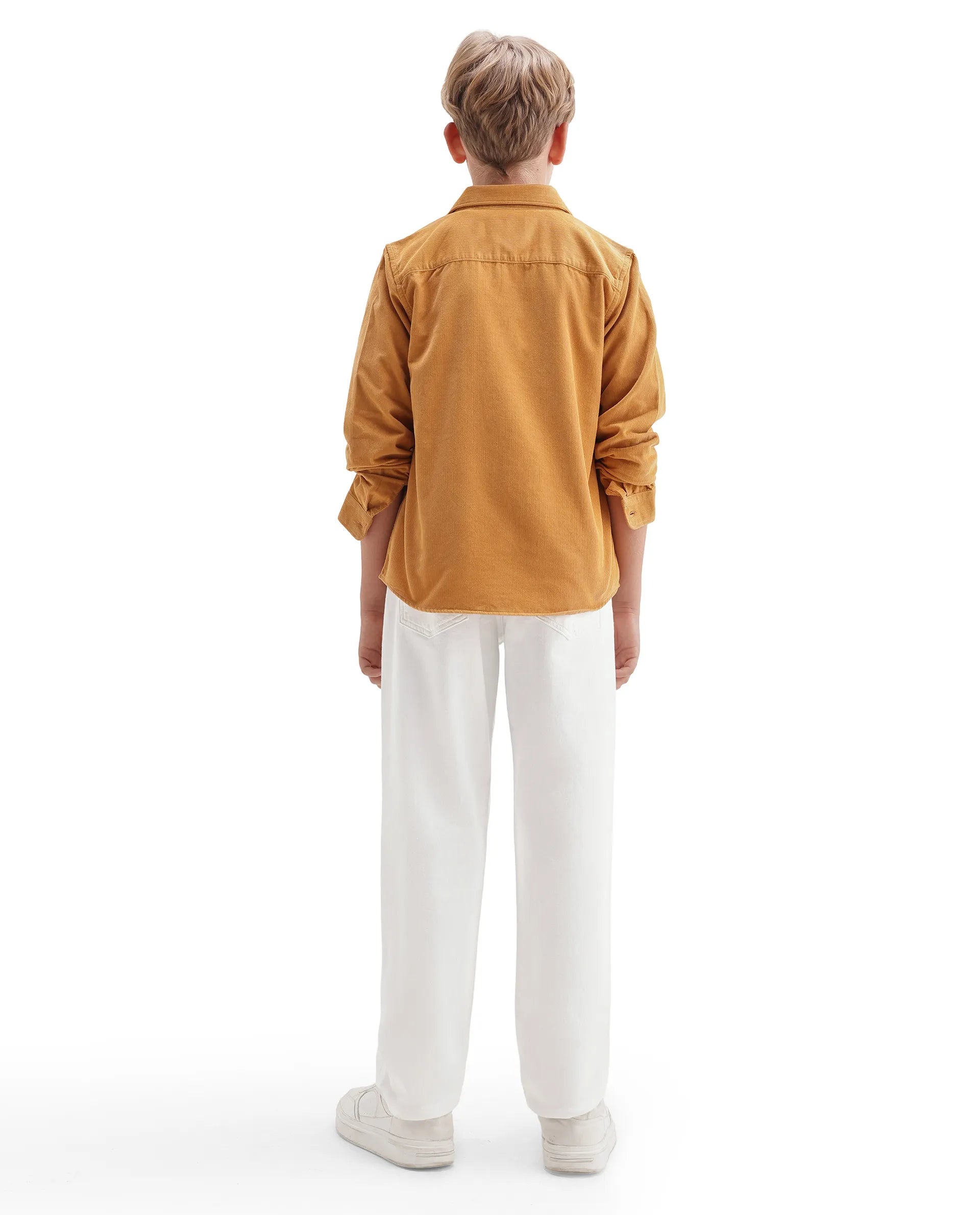 Rare Ones Kids Hoax Off White Cotton Blend Fabric Button And Zipper Closure Regular Plain Jeans