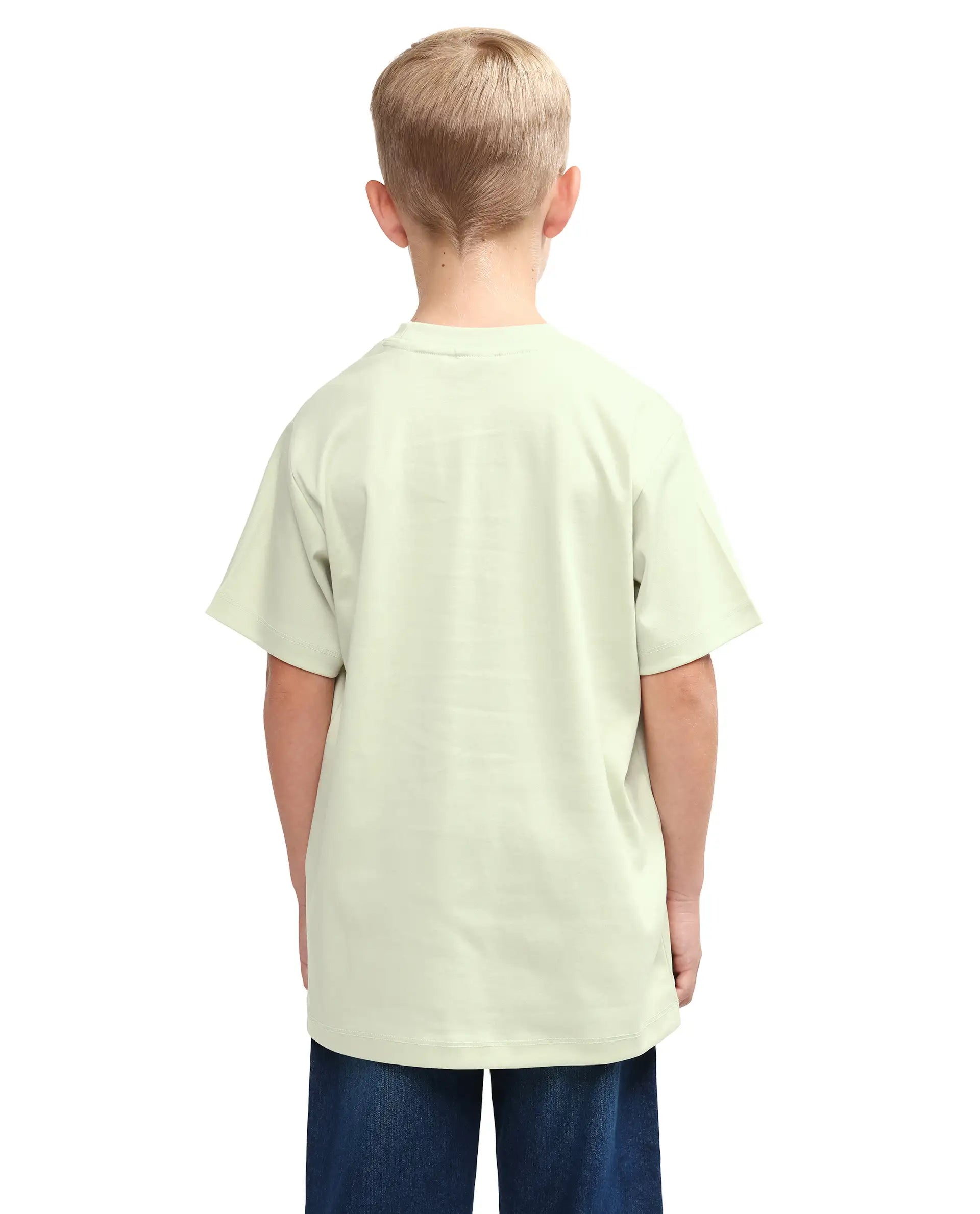 Rare Ones Kids Rob Fluorescent Green Cotton Blend Fabric Pull-On Closure Regular Fit T-Shirt