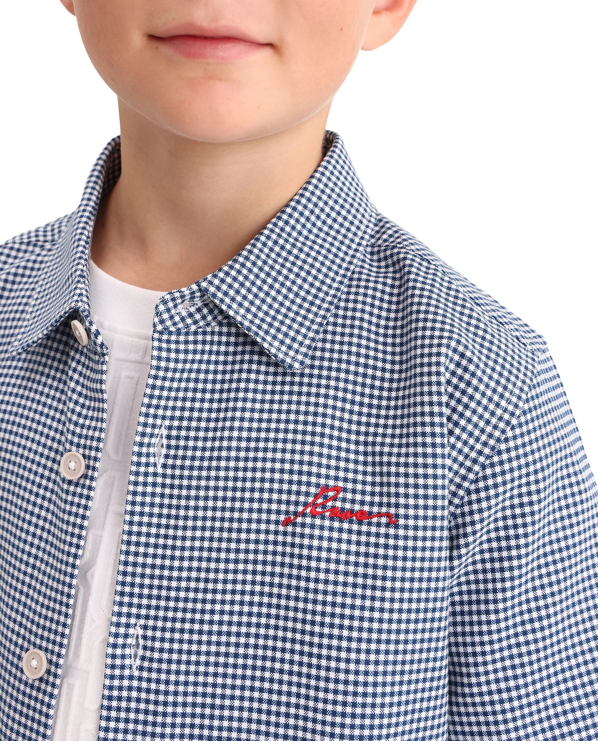 Rare Ones Kids Larton Light Blue Cotton Fabric Button Closure Regular Fit Shirt