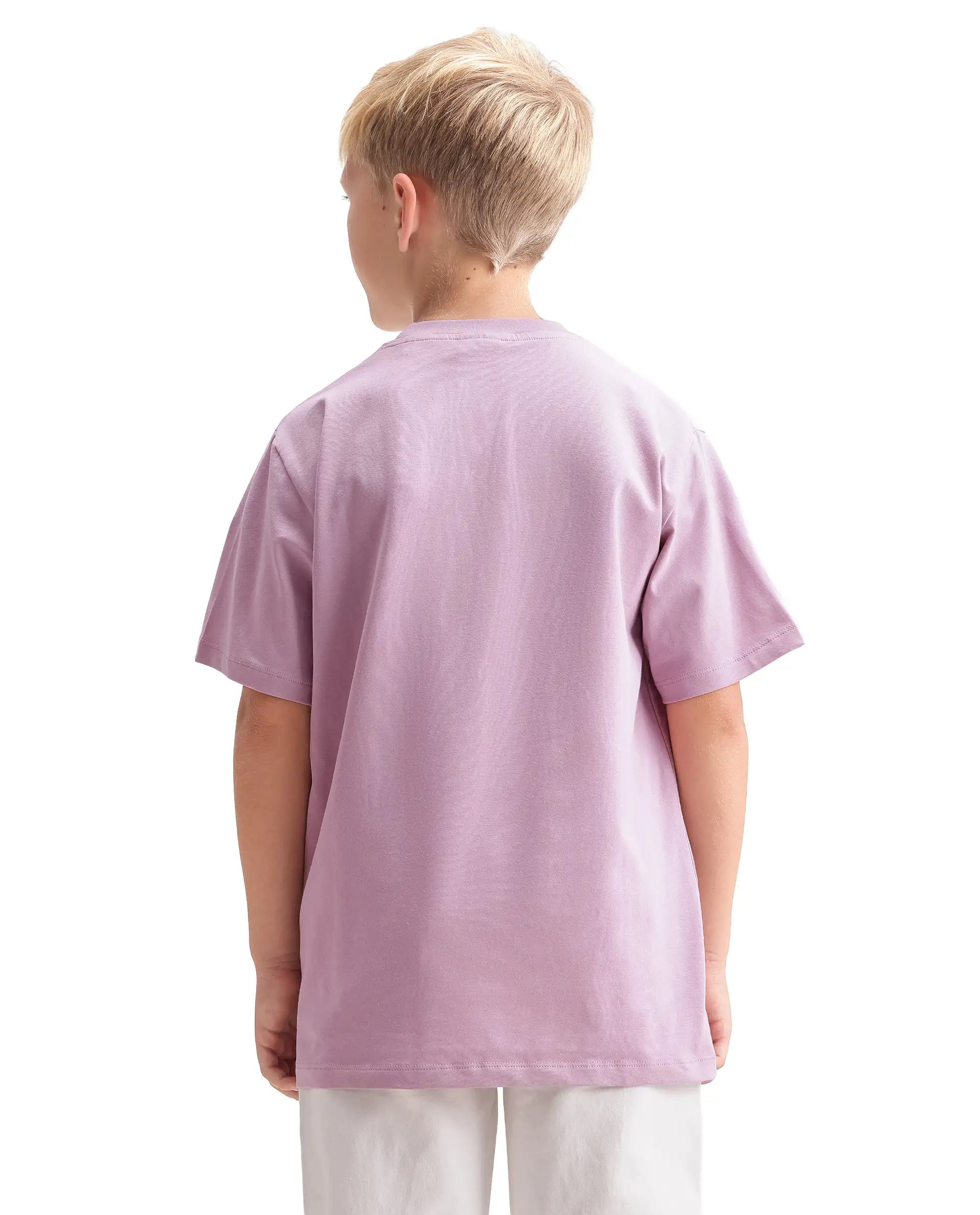 Rare Ones Kids Tome Light Pink Cotton Blend Fabric Pull-On Closure Regular Fit Graphic Print T-Shirt
