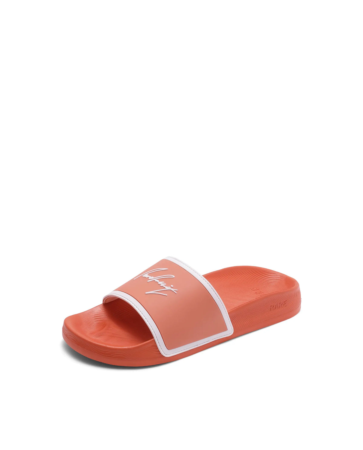 Rarez Mens Reff Orange/Beige Synthetic Material Regular Typography Print Sandal