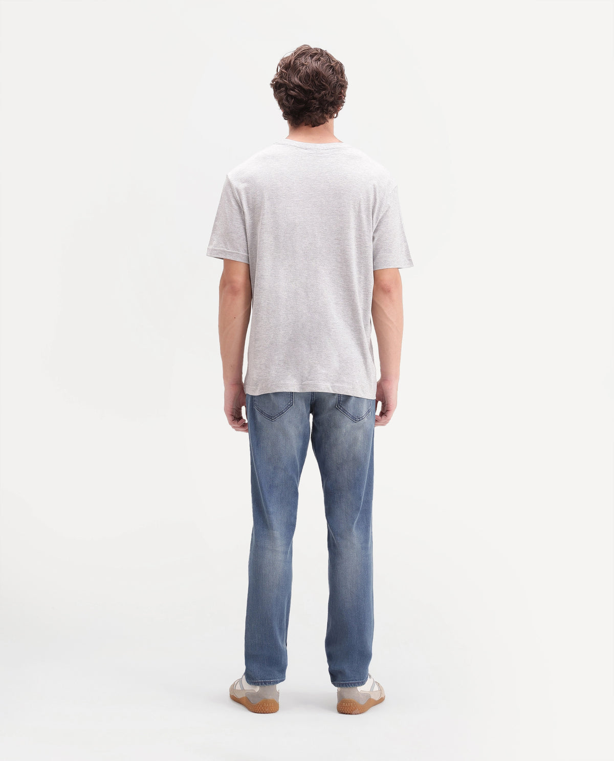 Rare Rabbit Men's Aby 26 Dusky Blue Cotton Blend Hawk Slim Plain Jeans